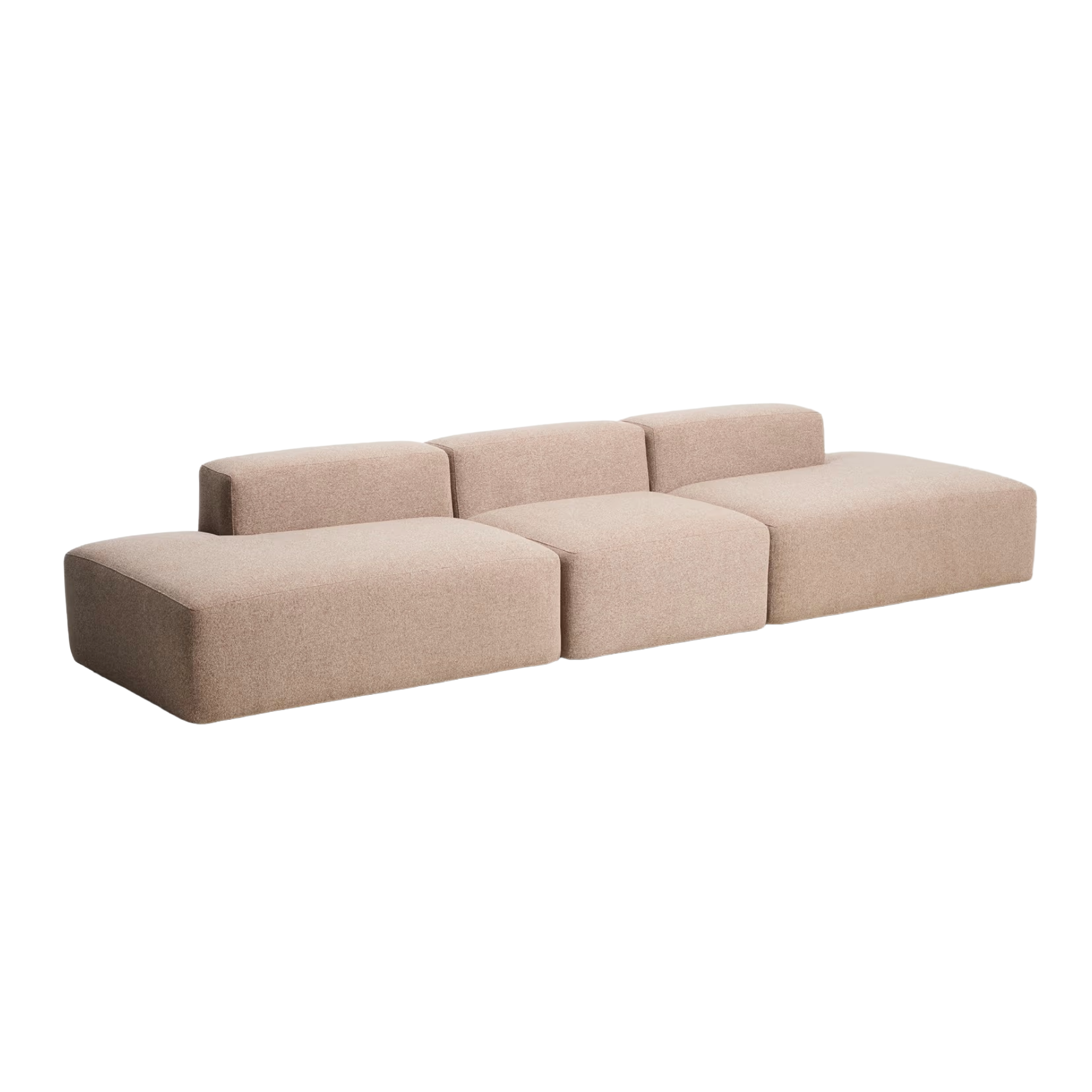 Sofa 4-osobowa BLOK jasnobrązowy szenil