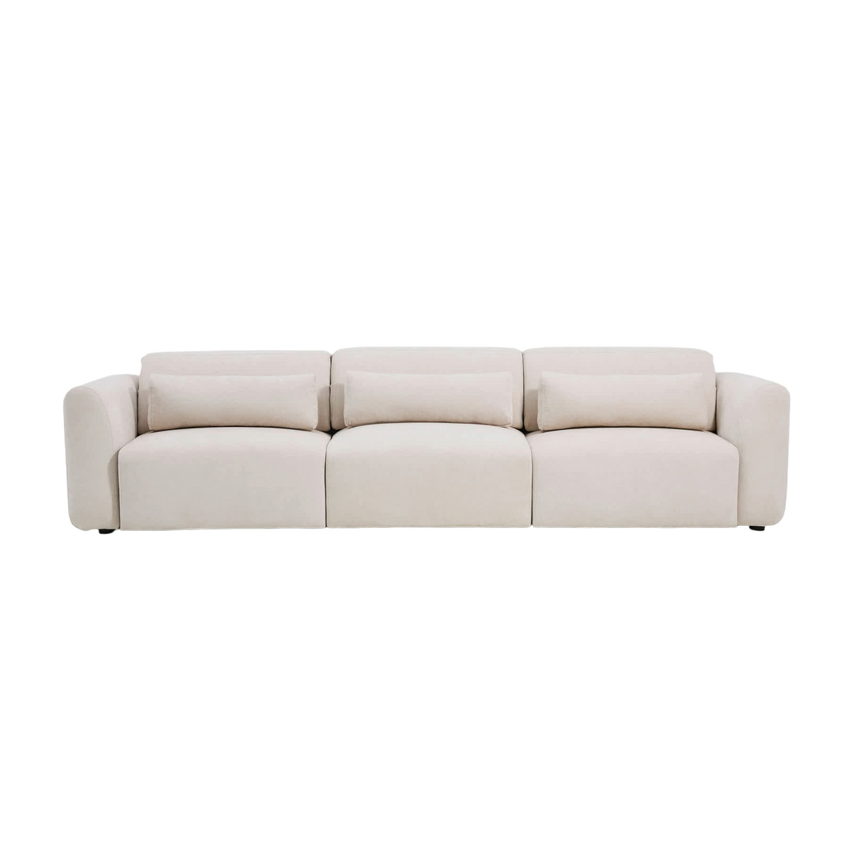 5-Seater Sofa with Electric Recline LARES Beige Chenille