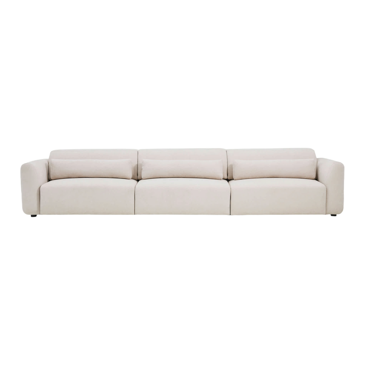 6-Seater Sofa with Electric Recline LARES Beige Chenille