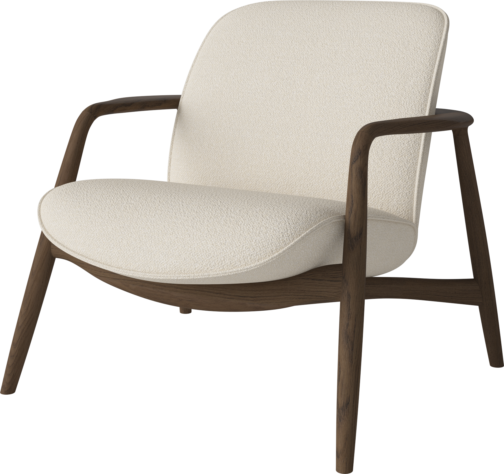 Bowie armchair base made of dark oak wood