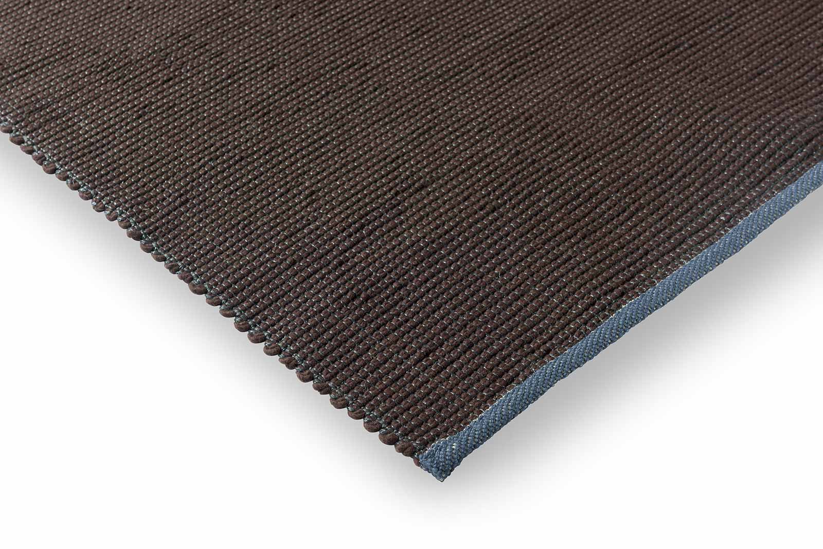 Brown grid rug