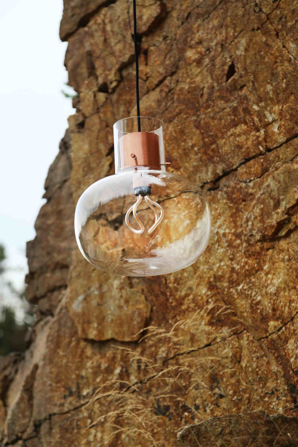 Hanging lamp awa medium inflatable glass