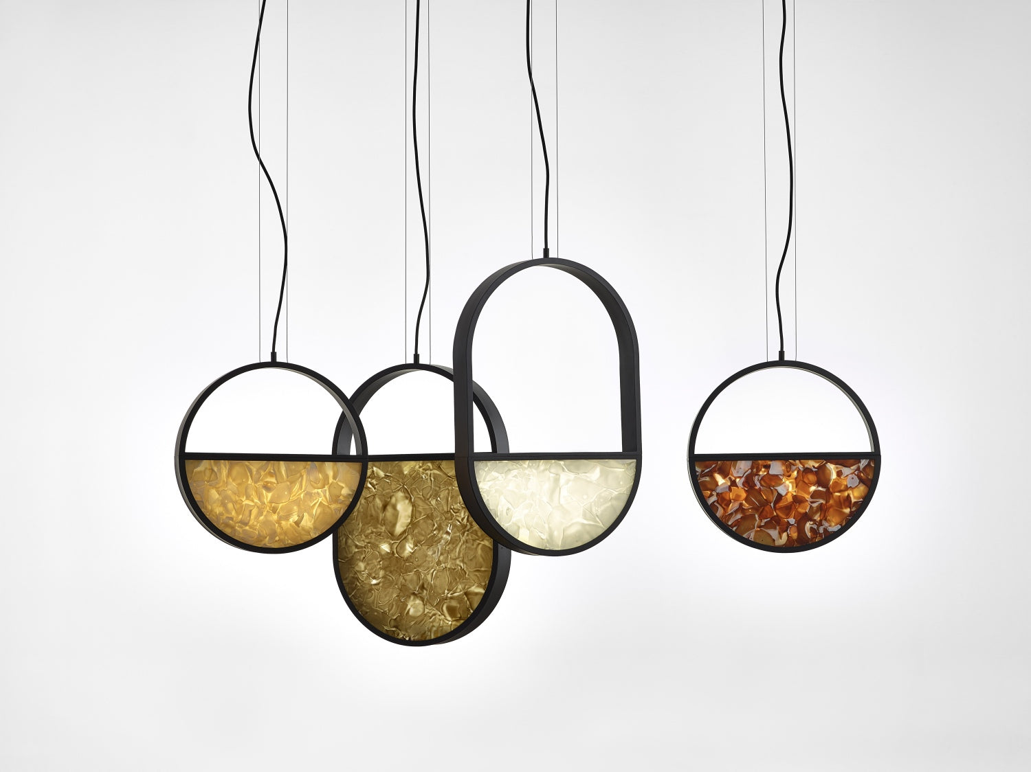 Hanging lamp geometric shiny glass brokisglass