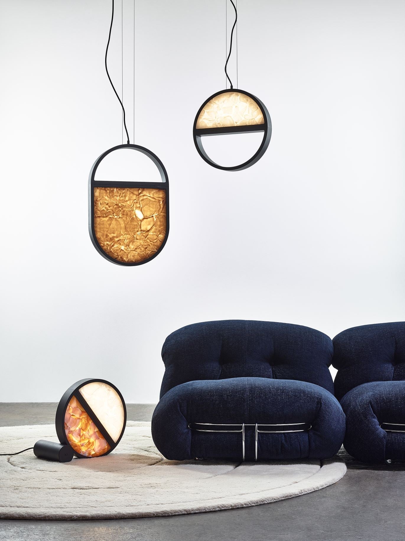 Geometric table lamp BokisGlass shiny glass