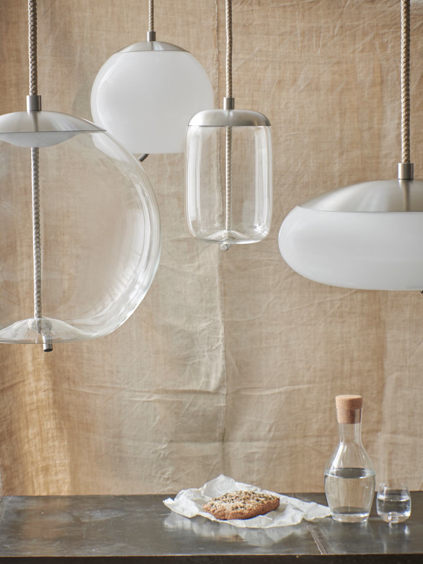 Knot hanging lamp - Cilindro glass