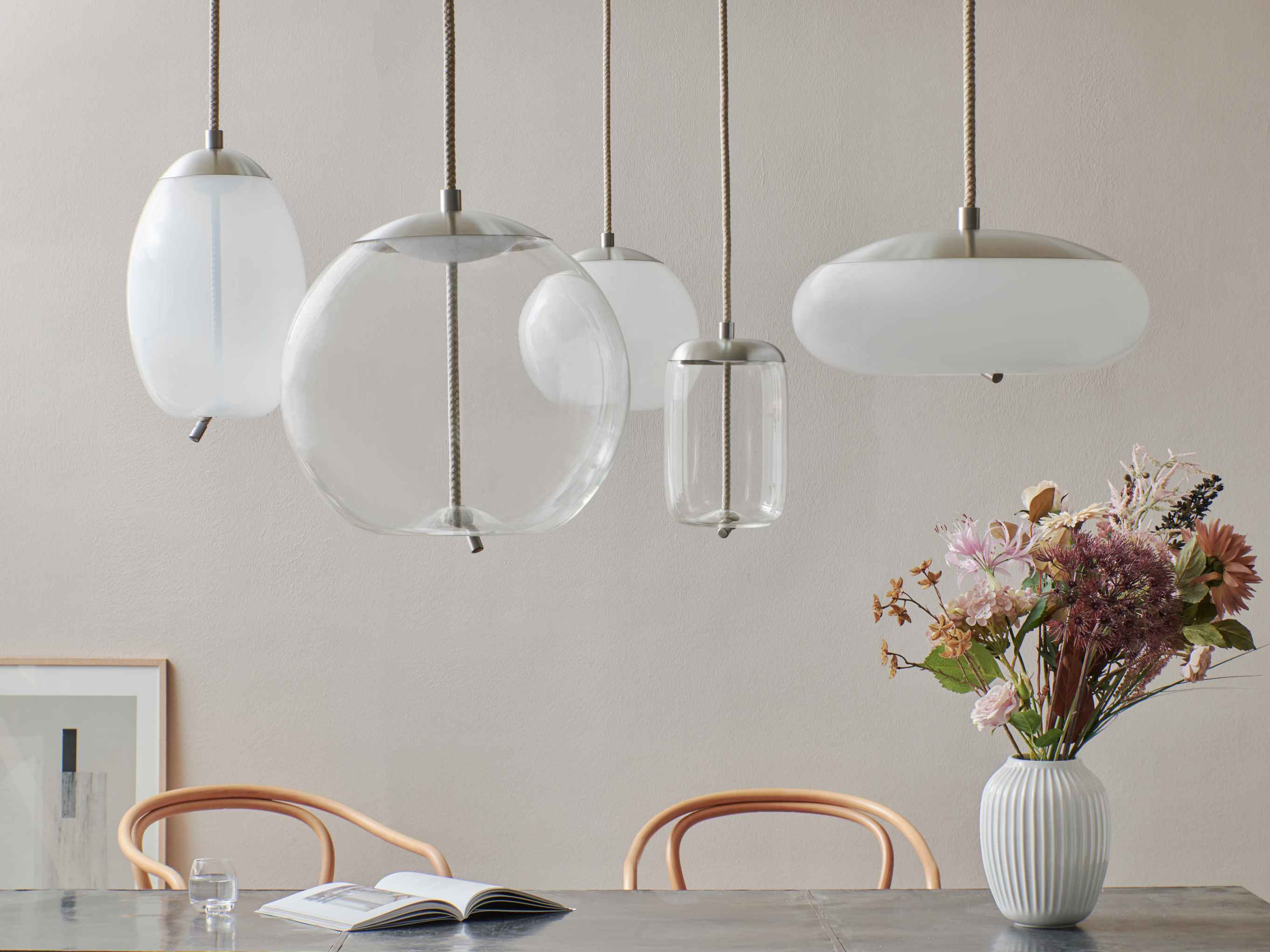 Knot hanging lamp - glass disco