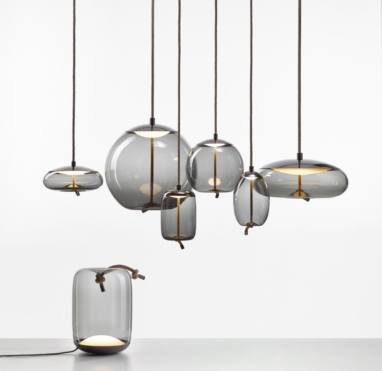 Knot hanging lamp - Glass UOVO