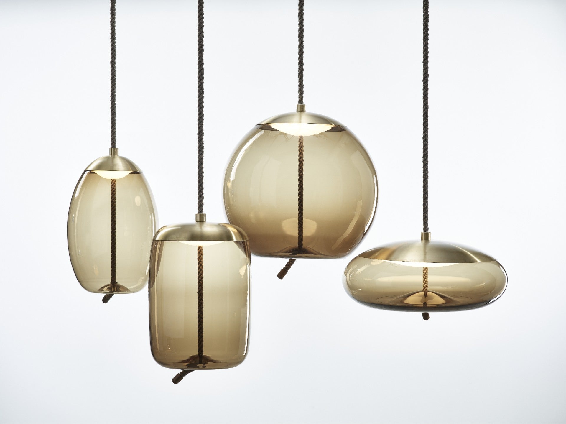Knot hanging lamp - glass disco