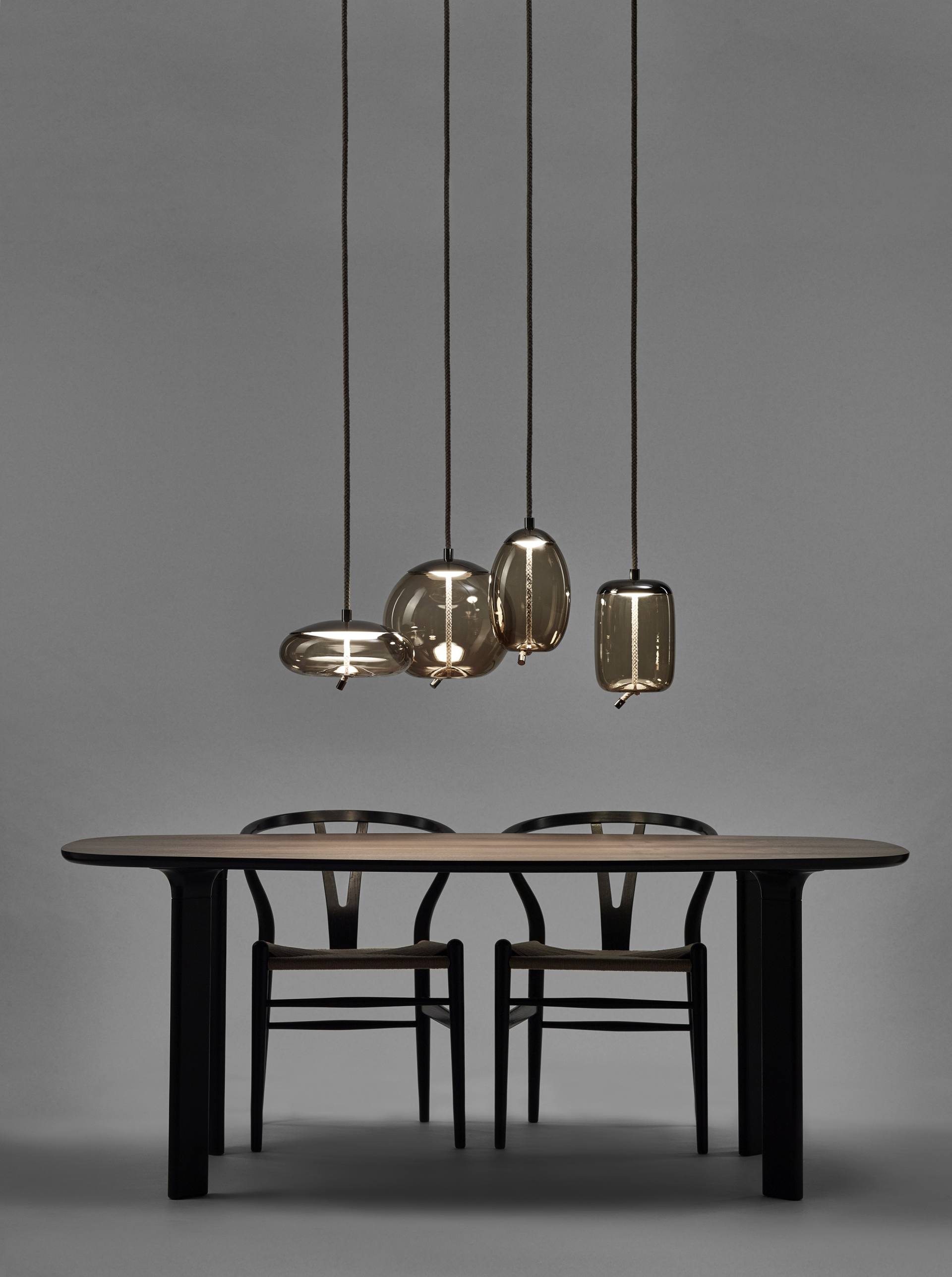 Knot Small hanging lamp - glass disco