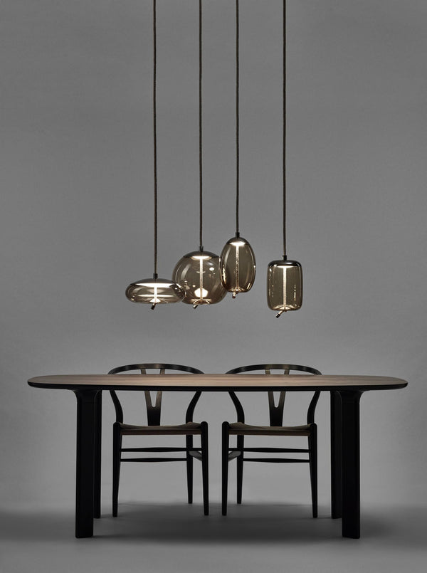 Knot Small hanging lamp - glass disco