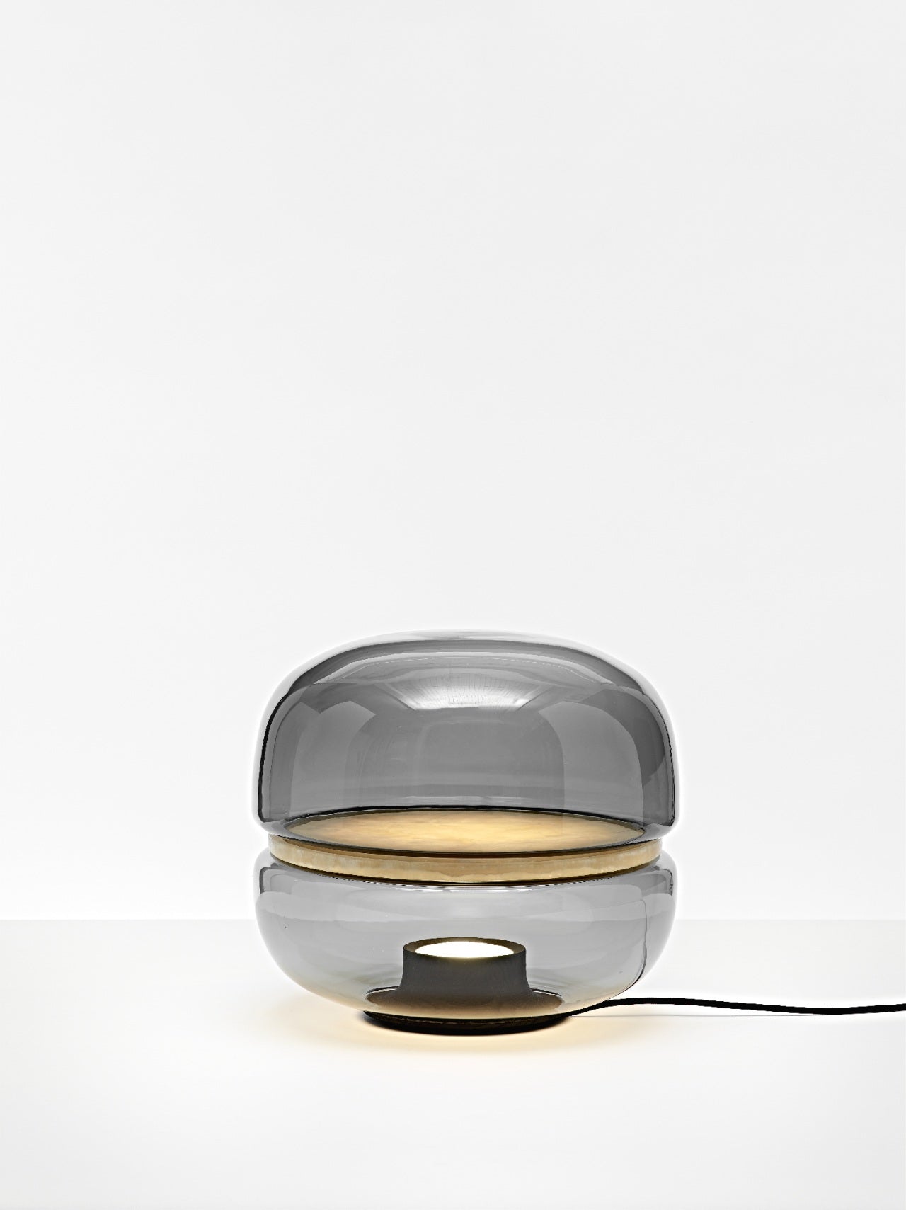 Macaron M table lamp inflatable glass with onyx