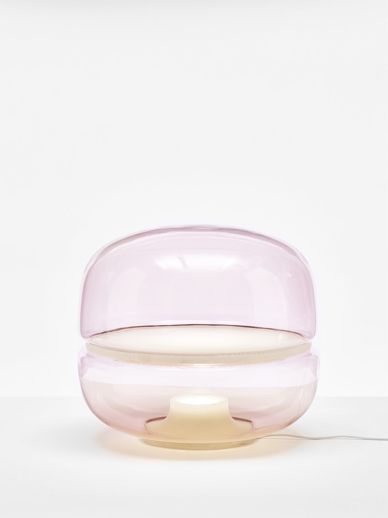 Macaron M table lamp inflatable glass with onyx