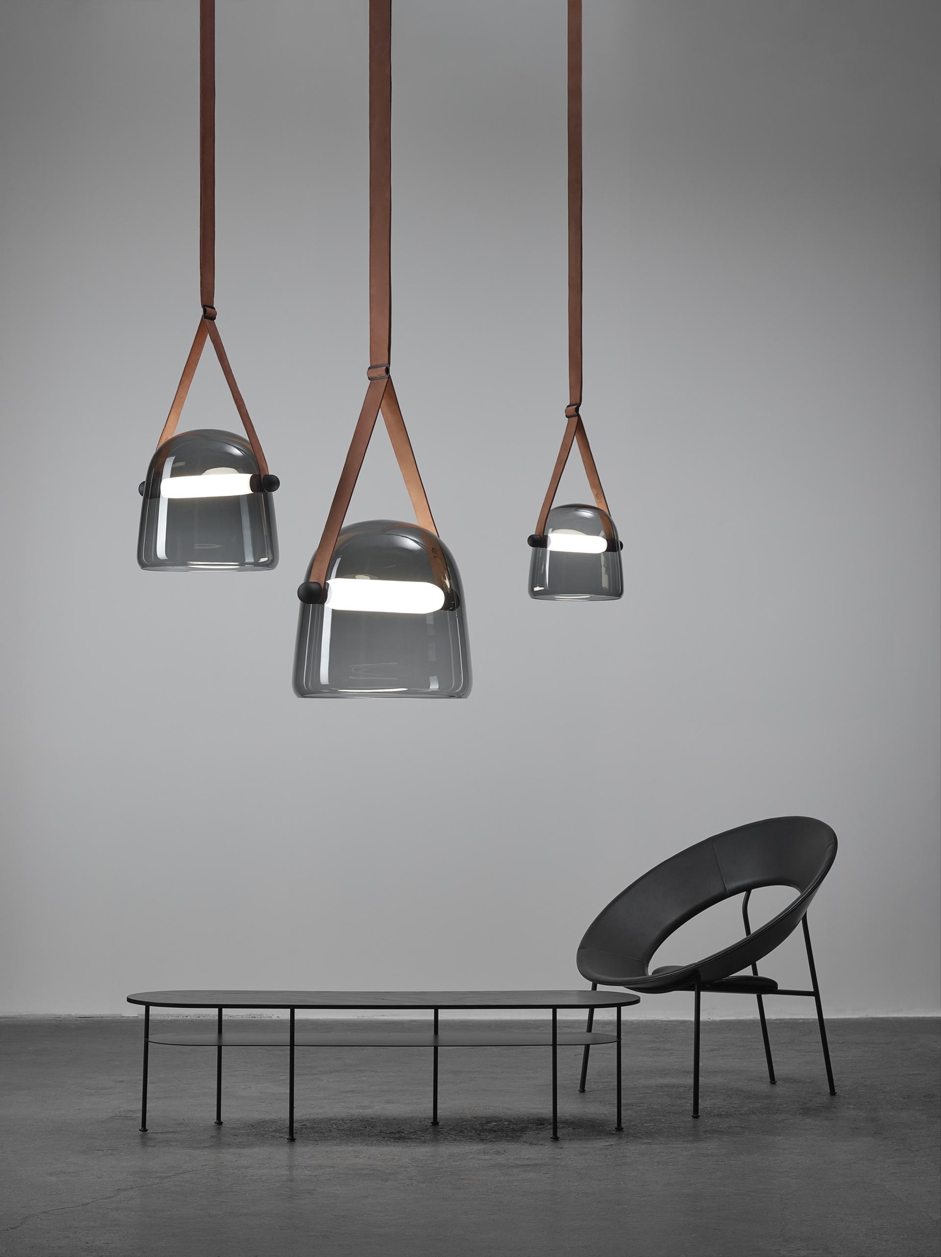 Hanging lamp Mona black headliner