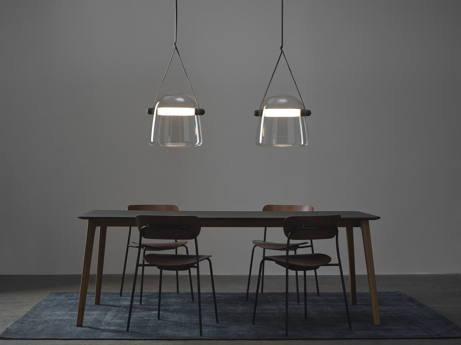 Hanging lamp Mona black headliner