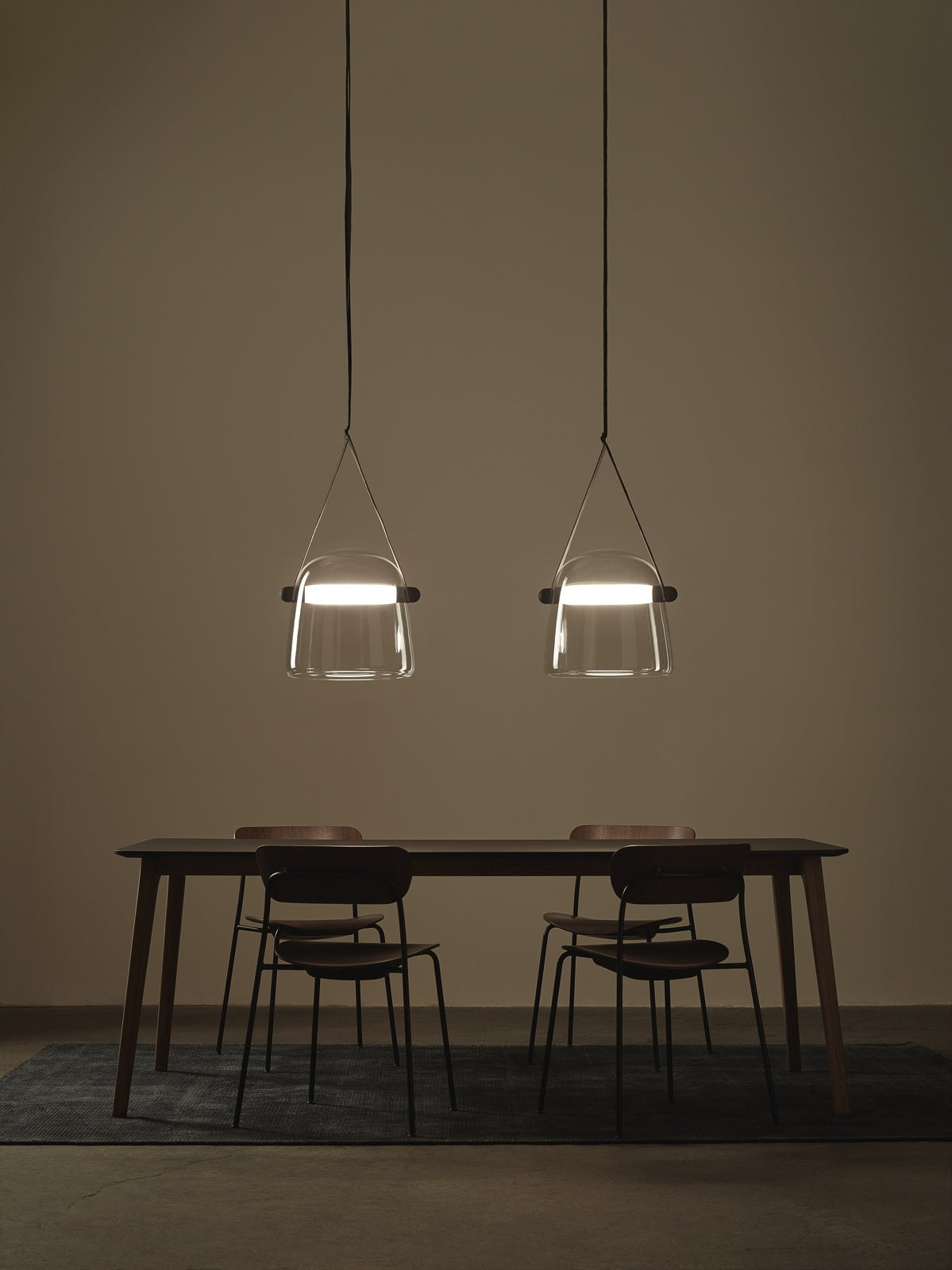 Hanging lamp Mona black headliner