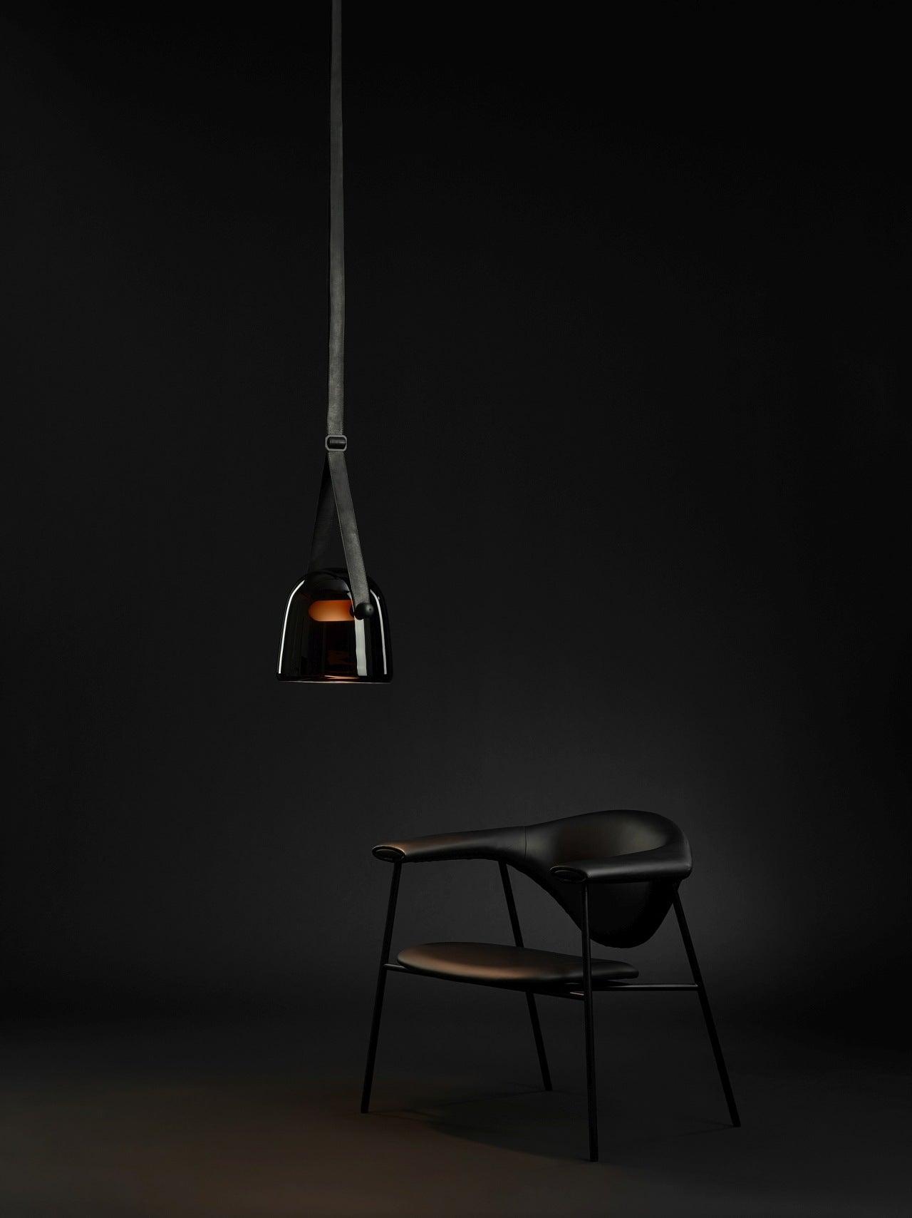 Hanging lamp Mona black headliner