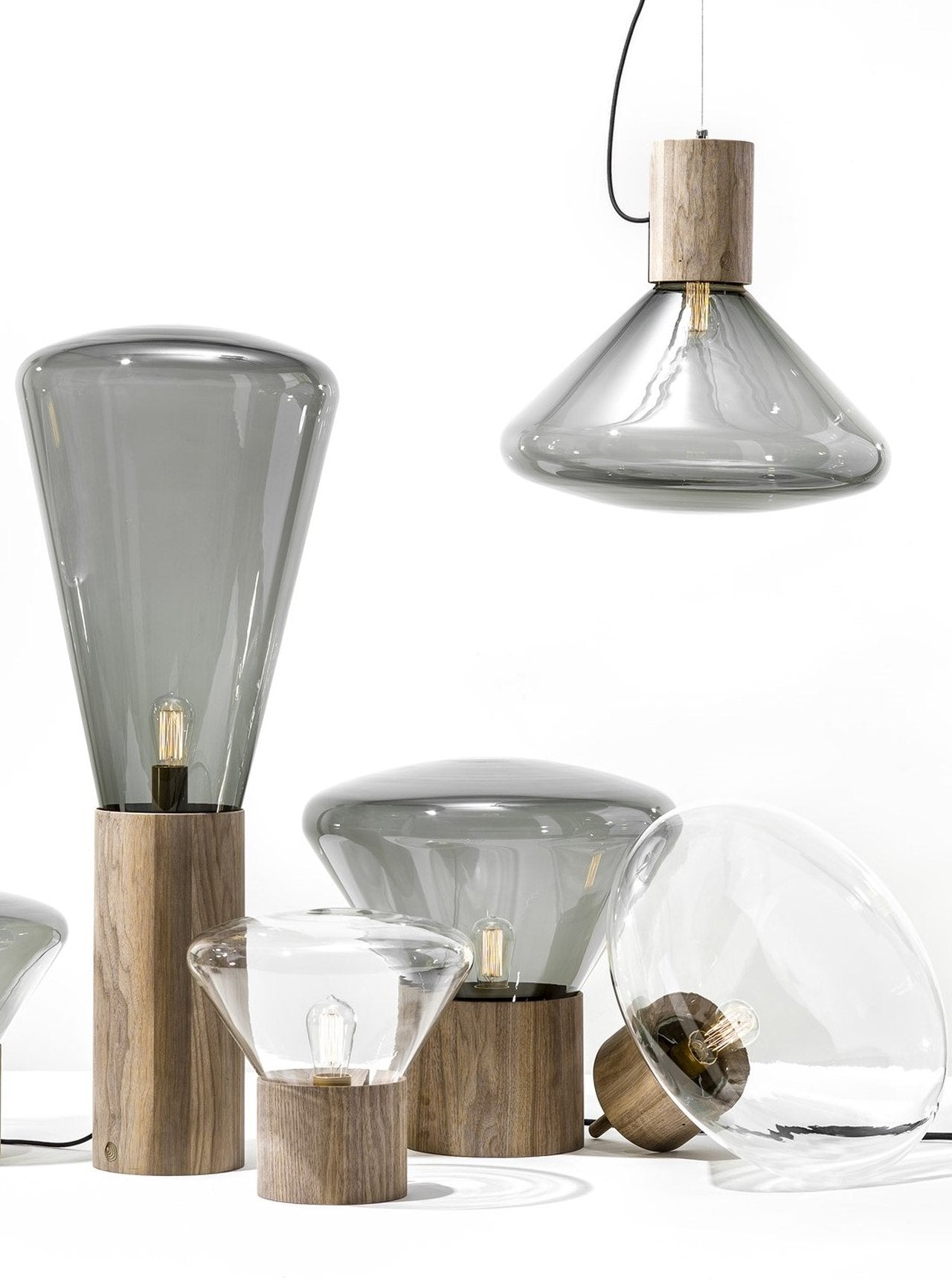 Muffin hanging lamp inflatable glass