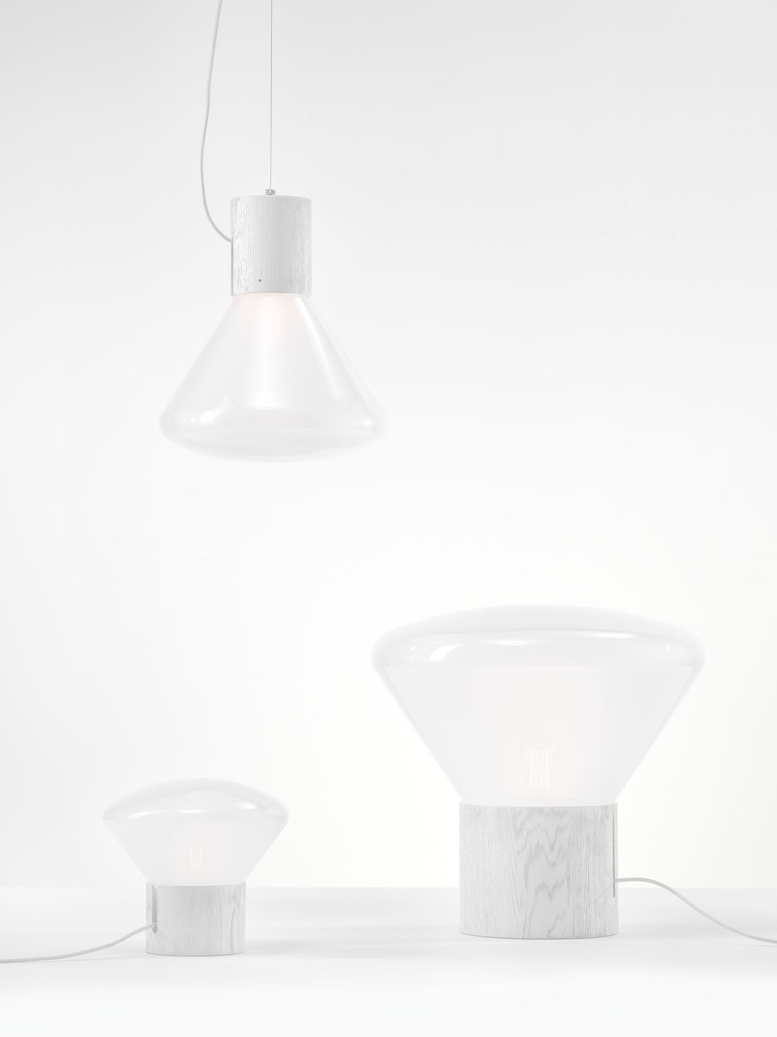 Muffin hanging lamp inflatable glass
