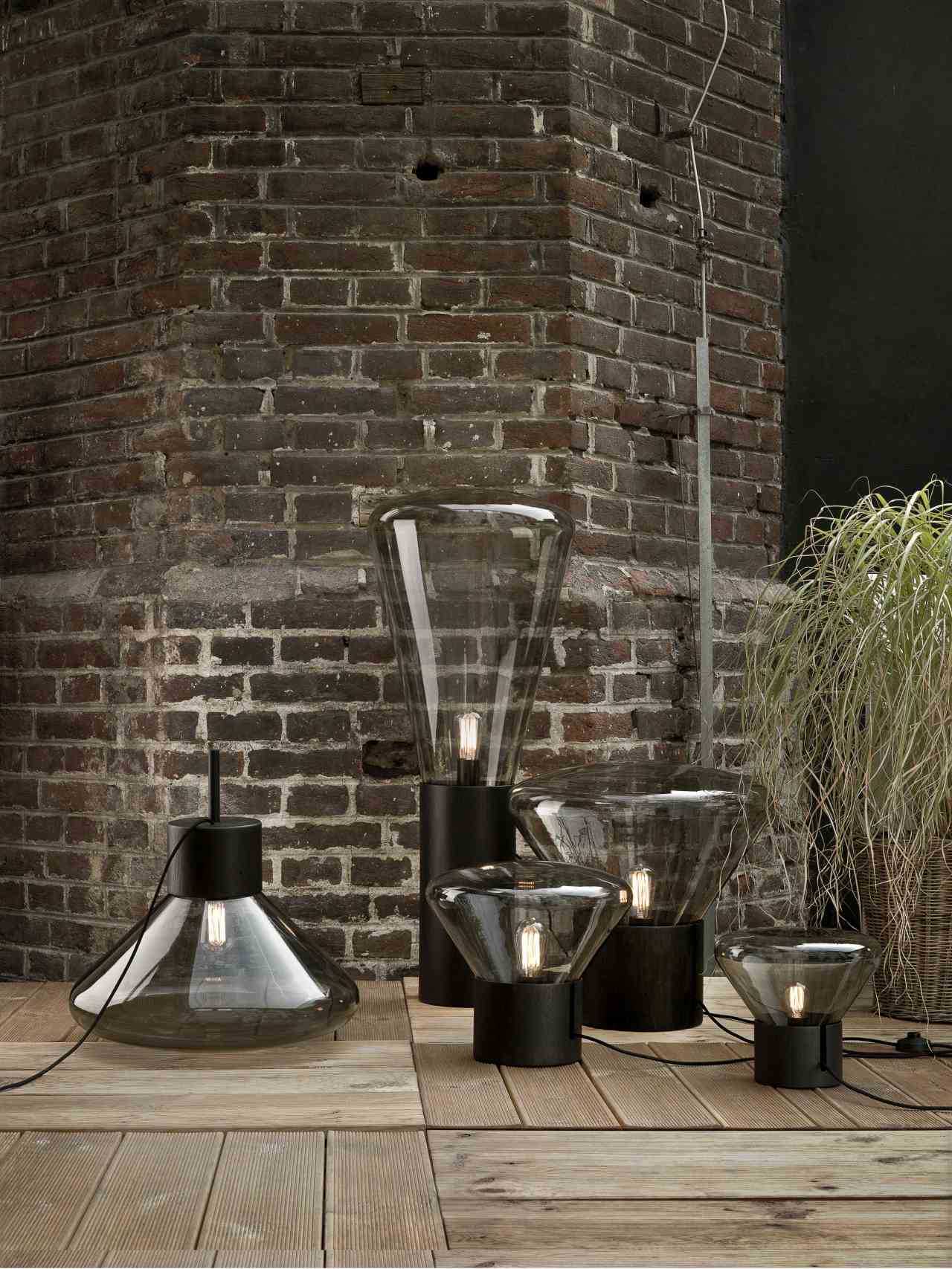 Lamp muffins inflatable glass