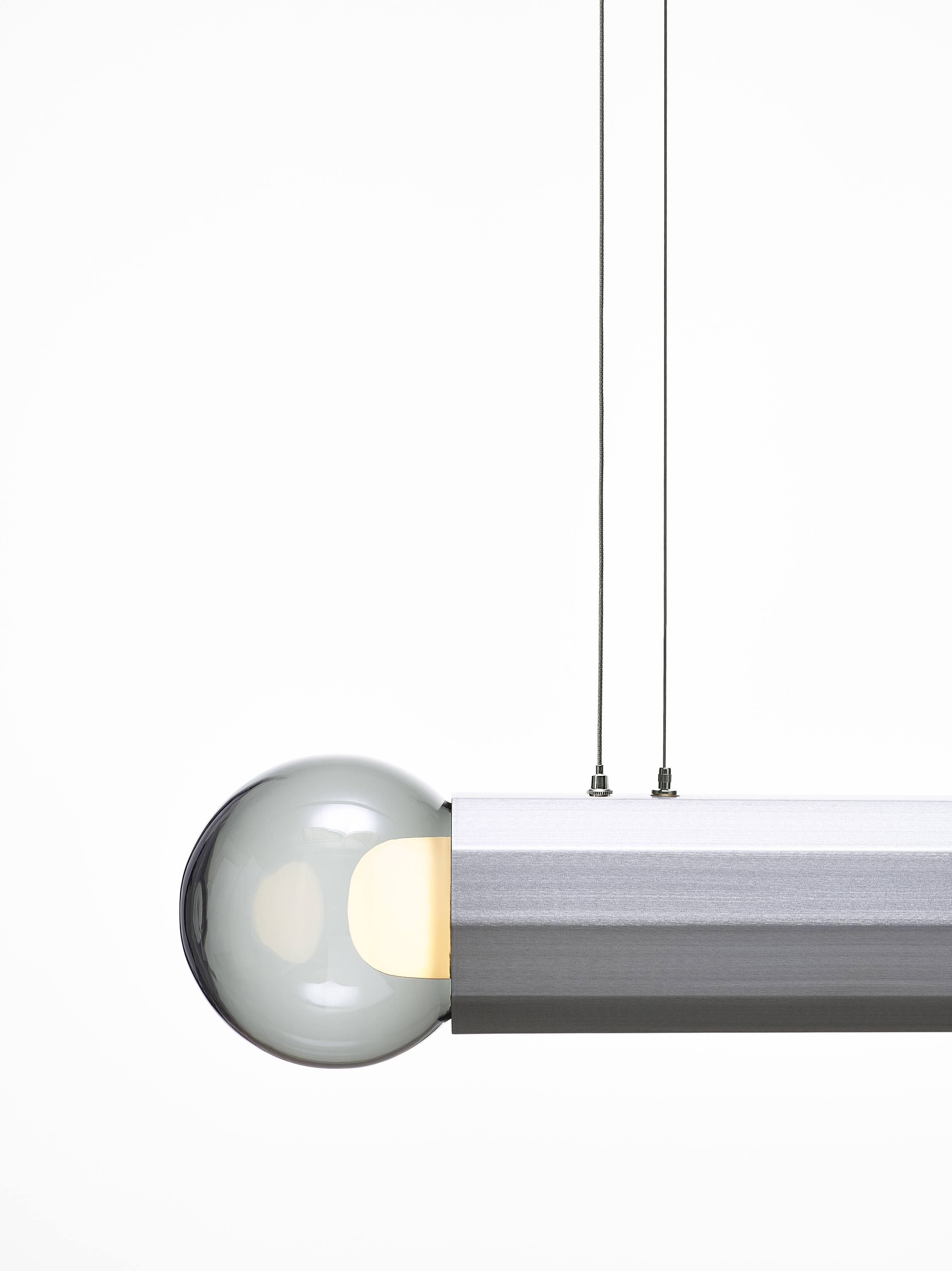 Prisma double hanging lamp metal luminaire