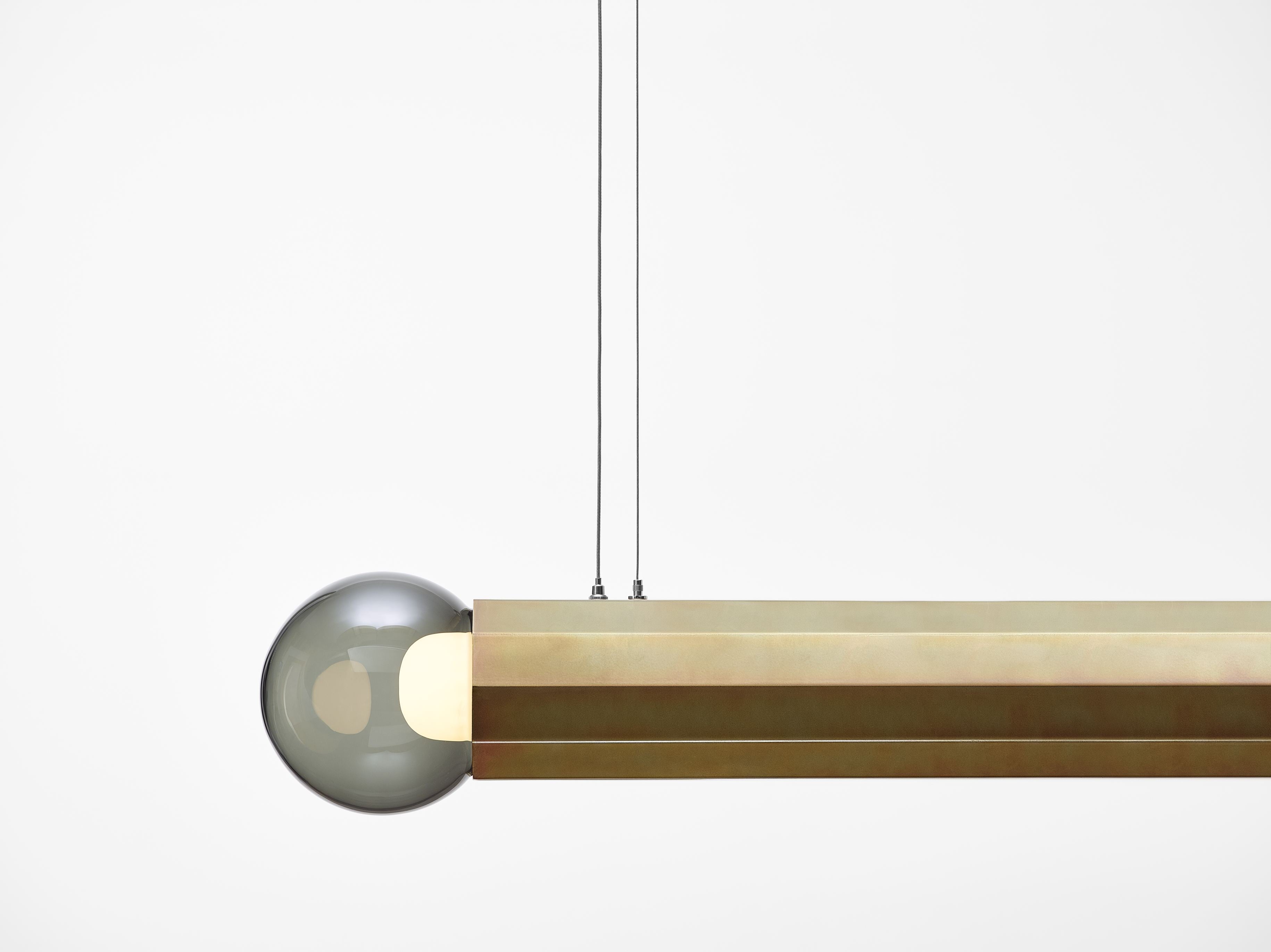 Prisma double hanging lamp metal luminaire