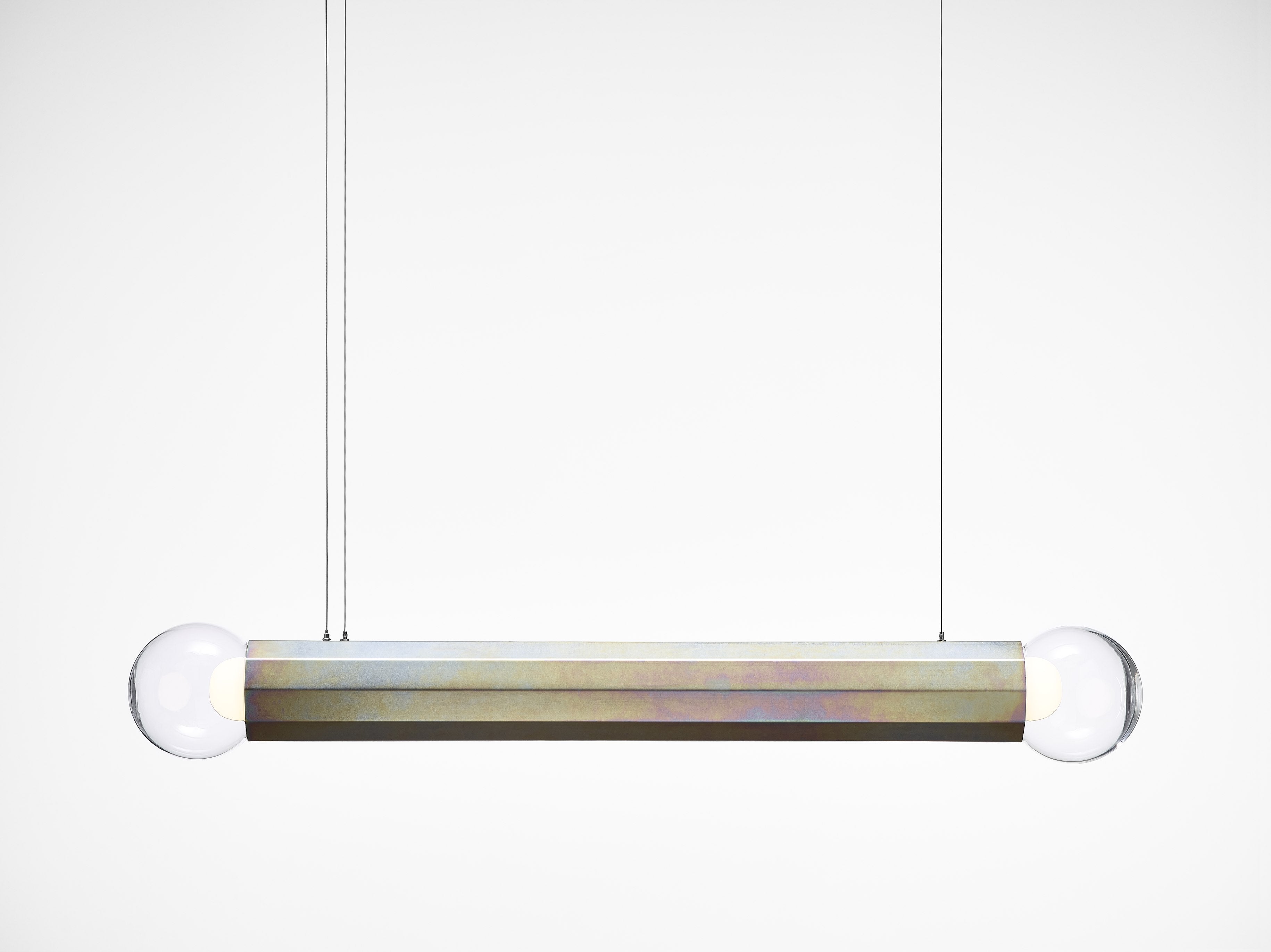 Prisma double hanging lamp metal luminaire