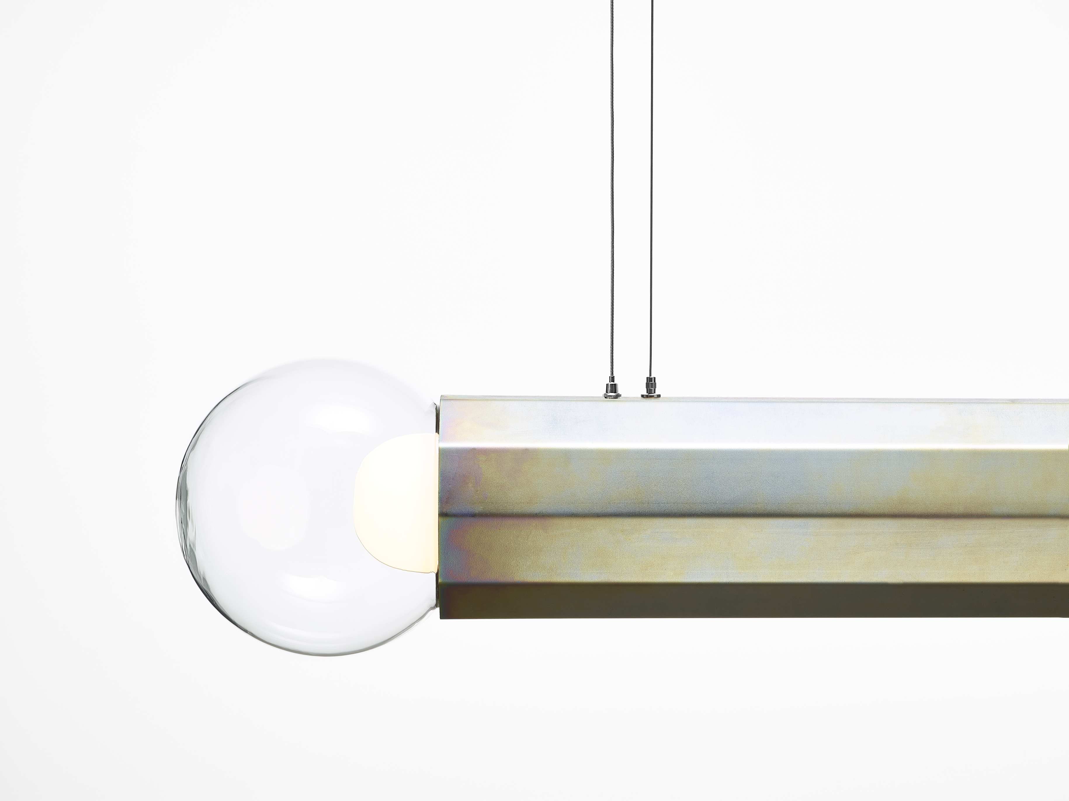 Prisma double hanging lamp metal luminaire