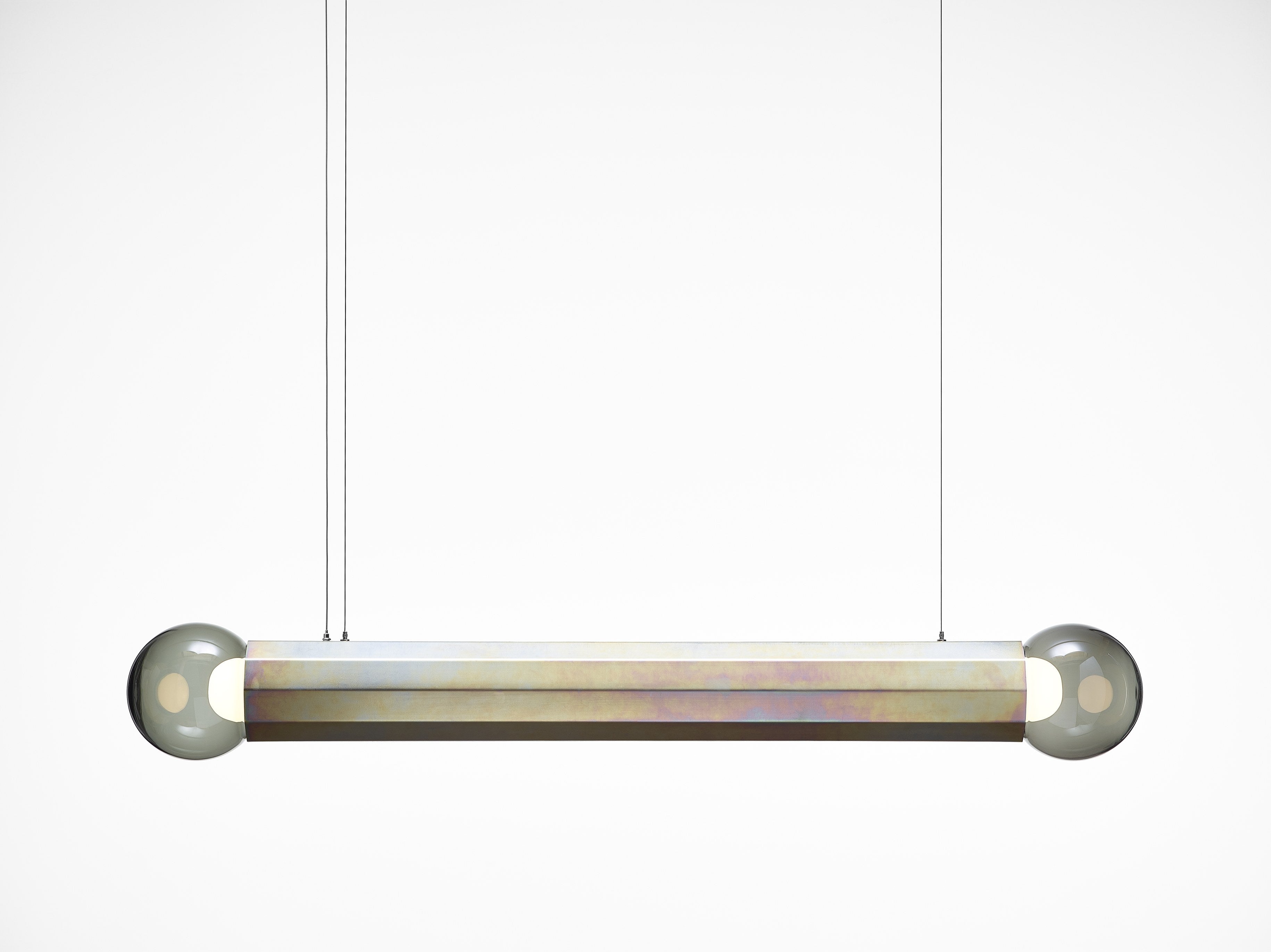 Prisma double hanging lamp metal luminaire