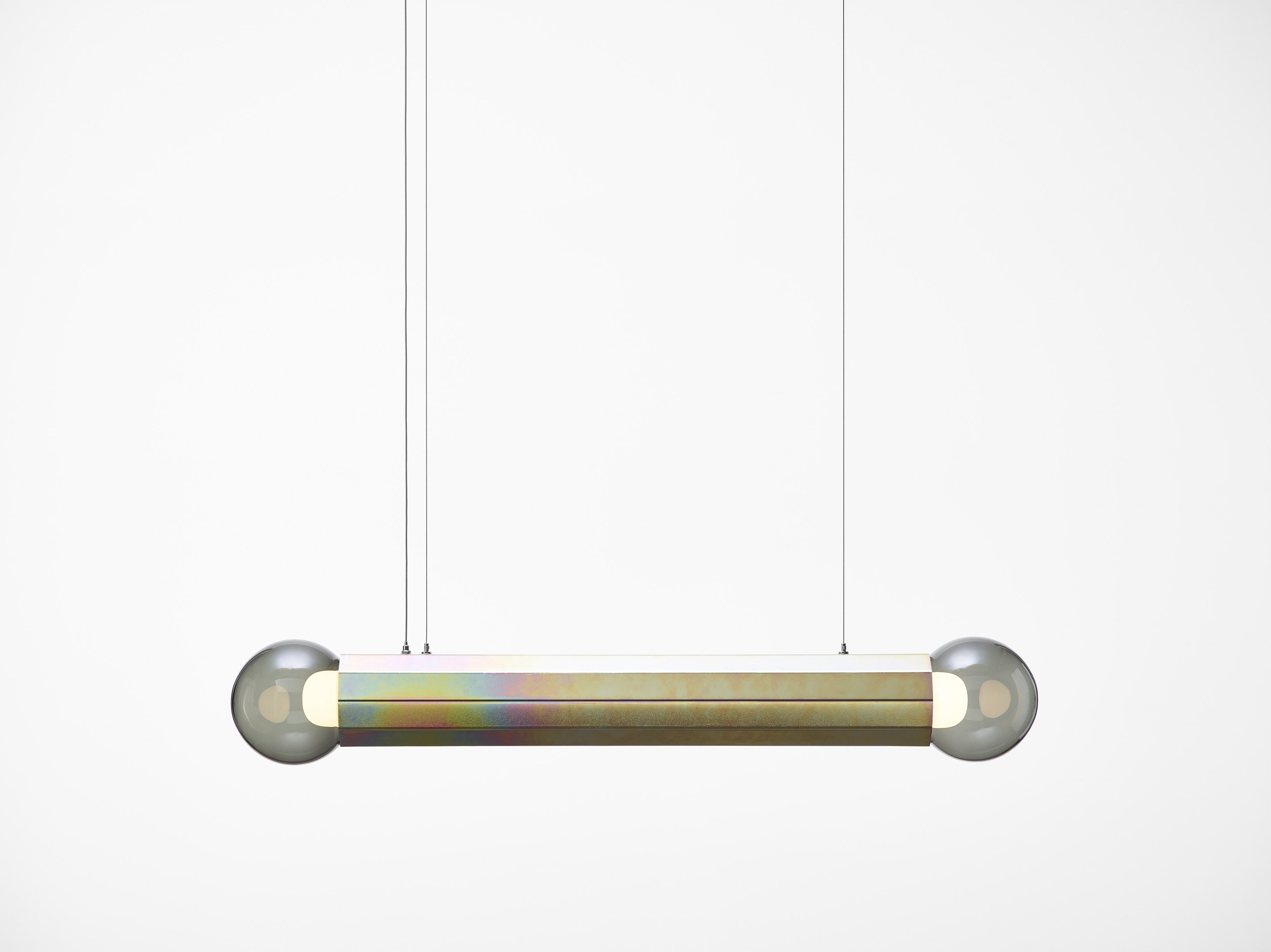 Prisma double hanging lamp metal luminaire