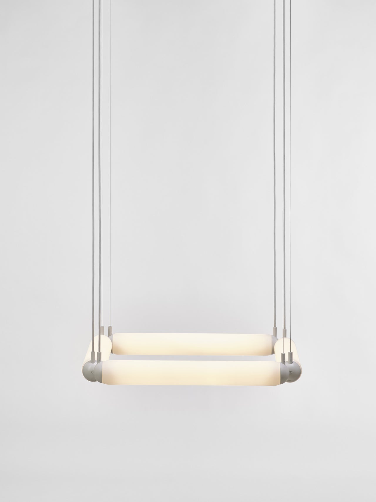 Puro Contour hanging lamp - Square Matte Glass