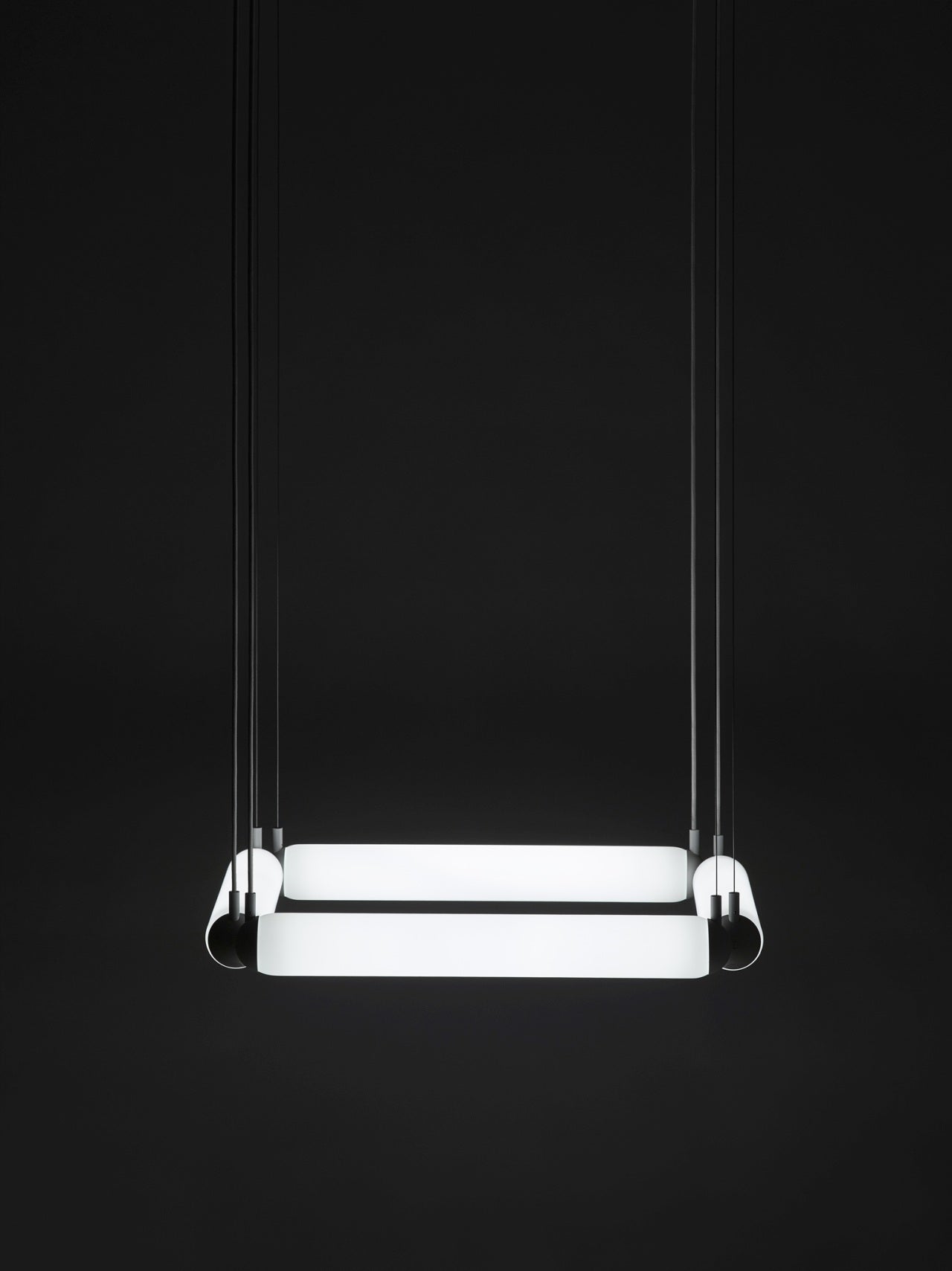 Puro Contour hanging lamp - Square Matte Glass