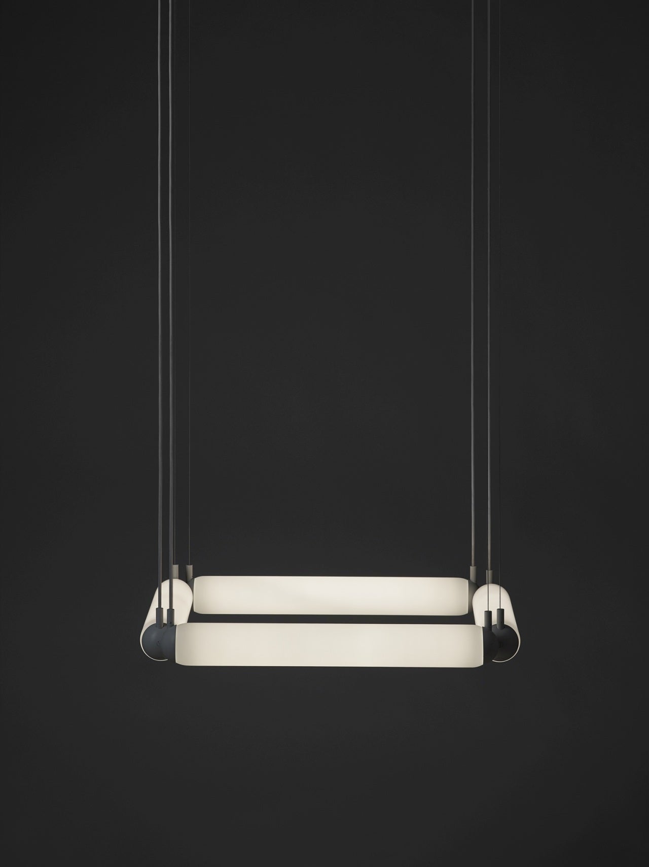 Puro Contour hanging lamp - Square Matte Glass