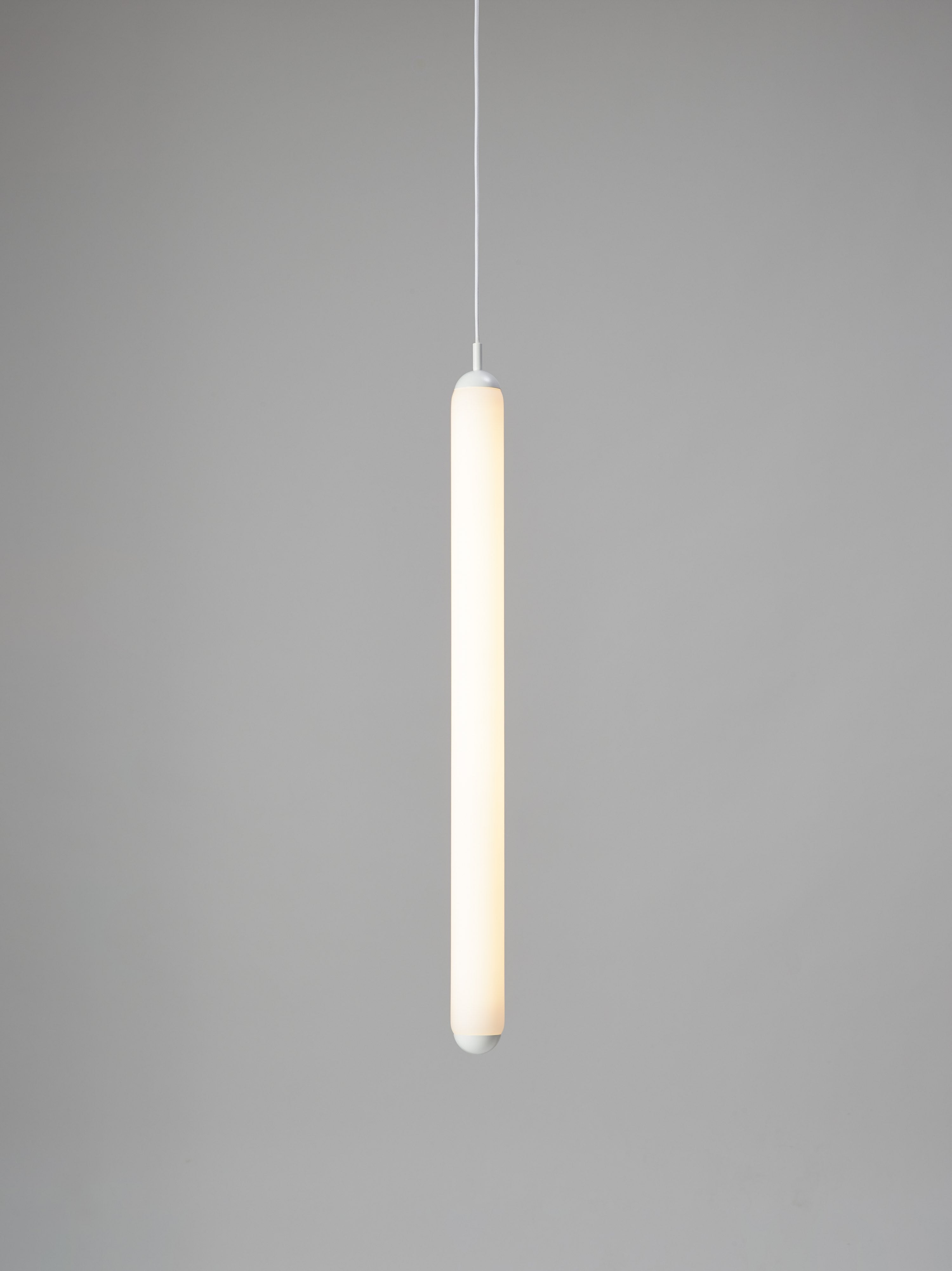 Puro solo hanging lamp - vertical matt glass