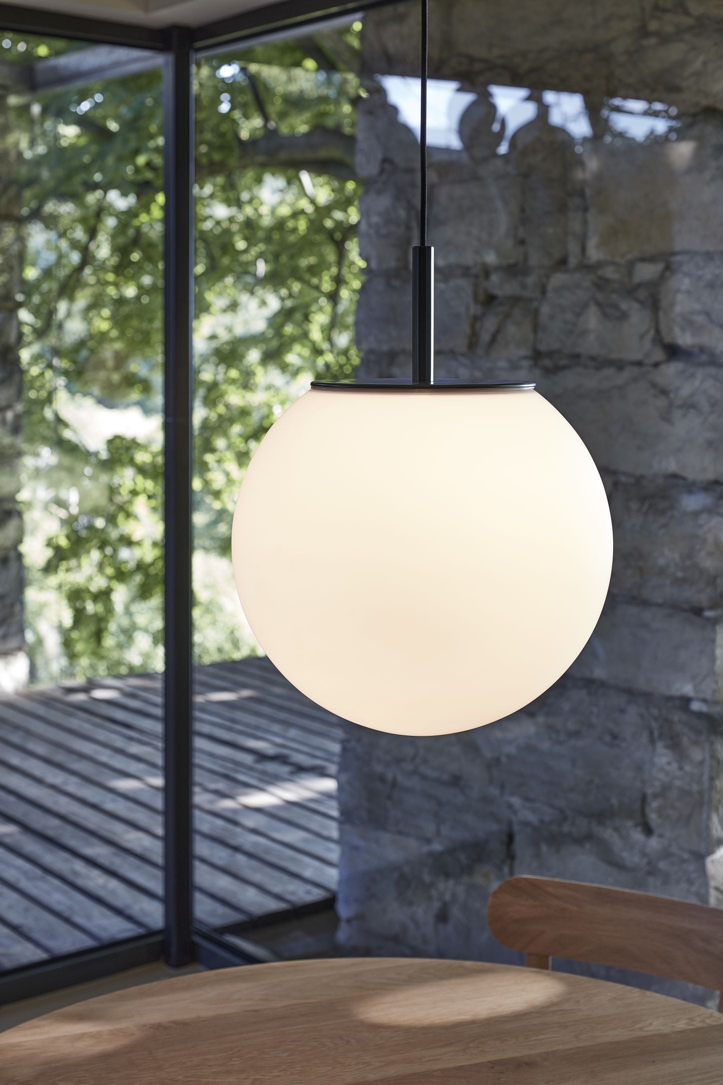 Hanging lamp sphere matte glass