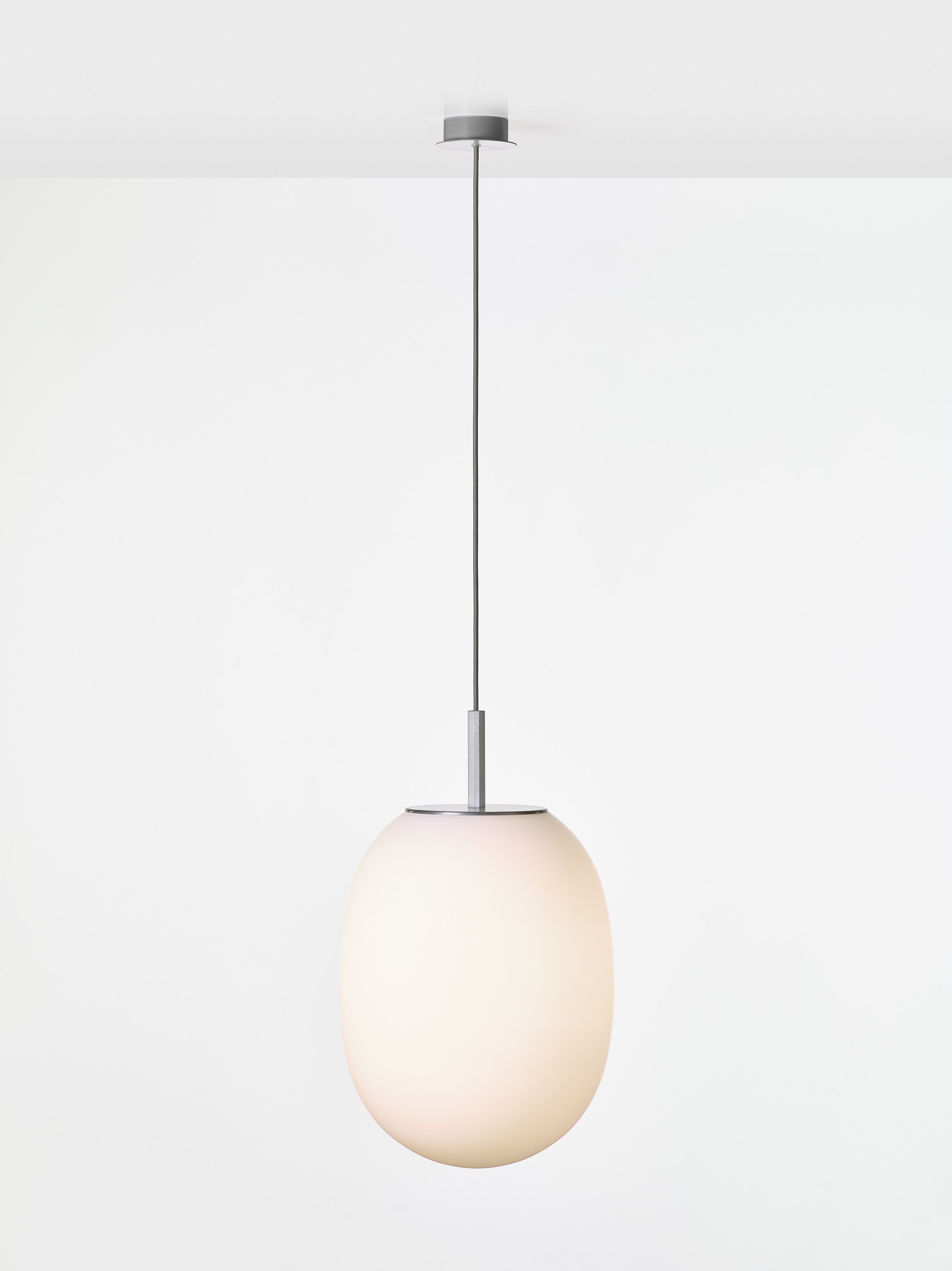 Hanging lamp Oval Matte Glass