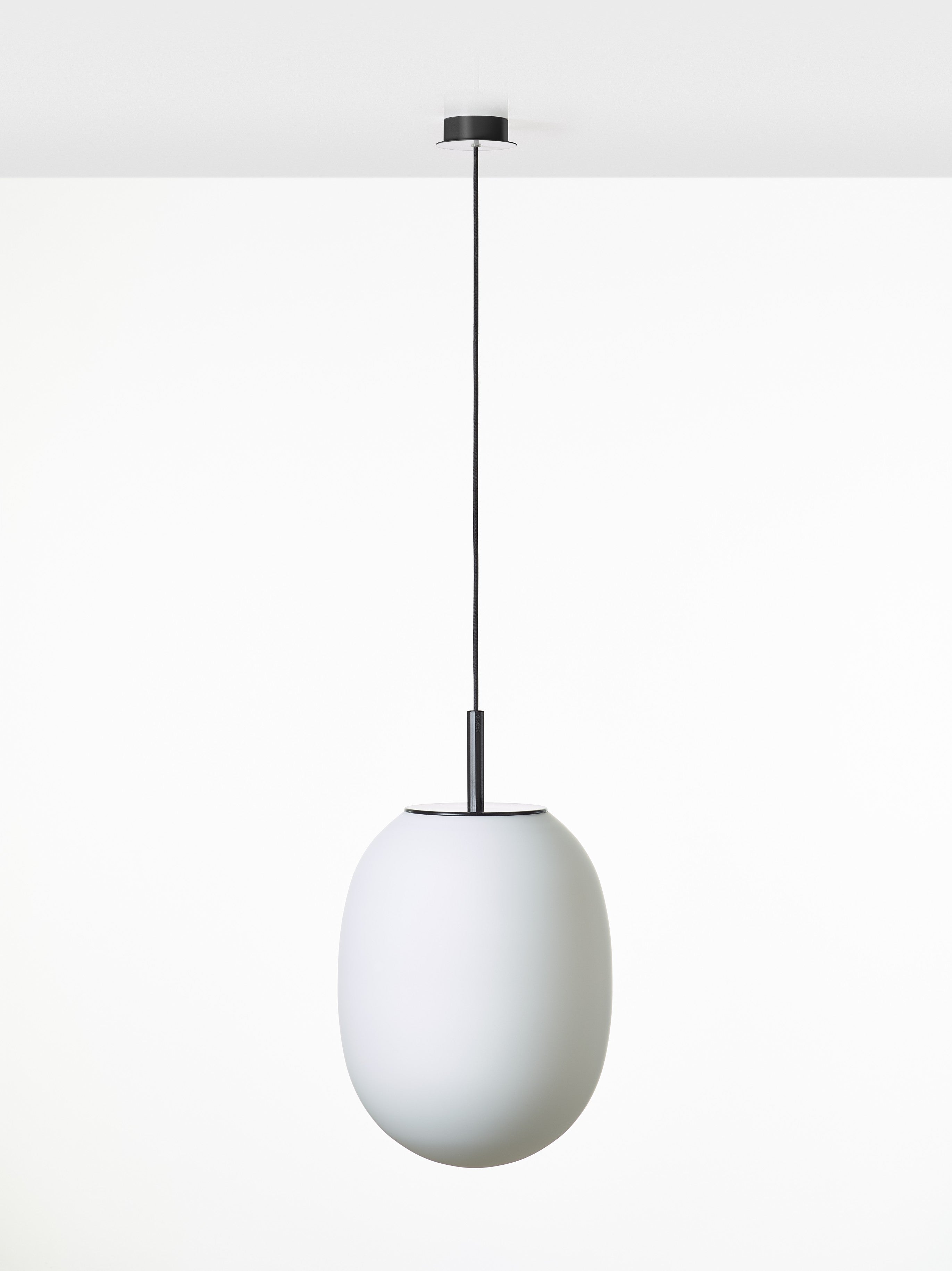 Hanging lamp Oval Matte Glass