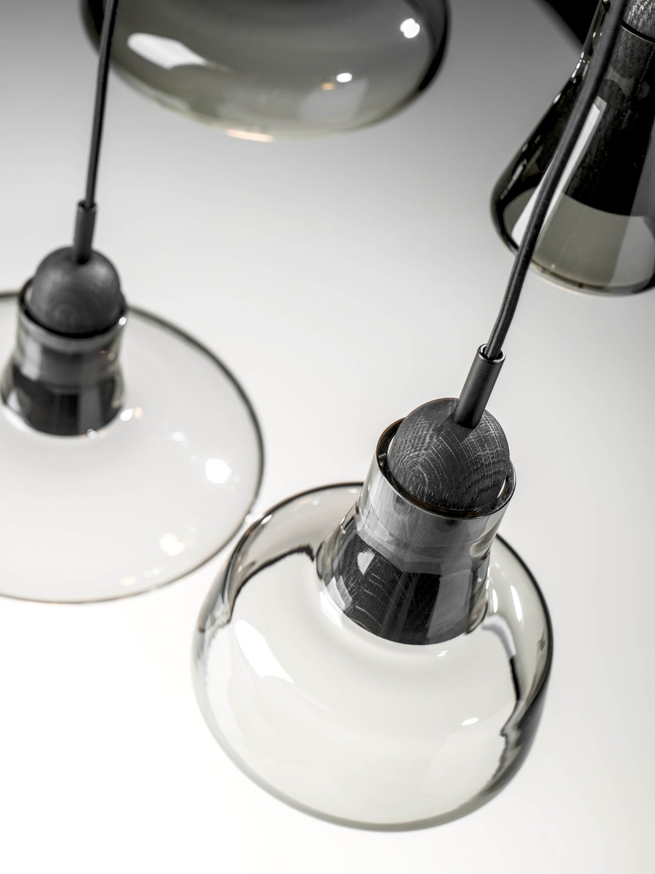 Shadows hanging lamp - set ring shiny glass
