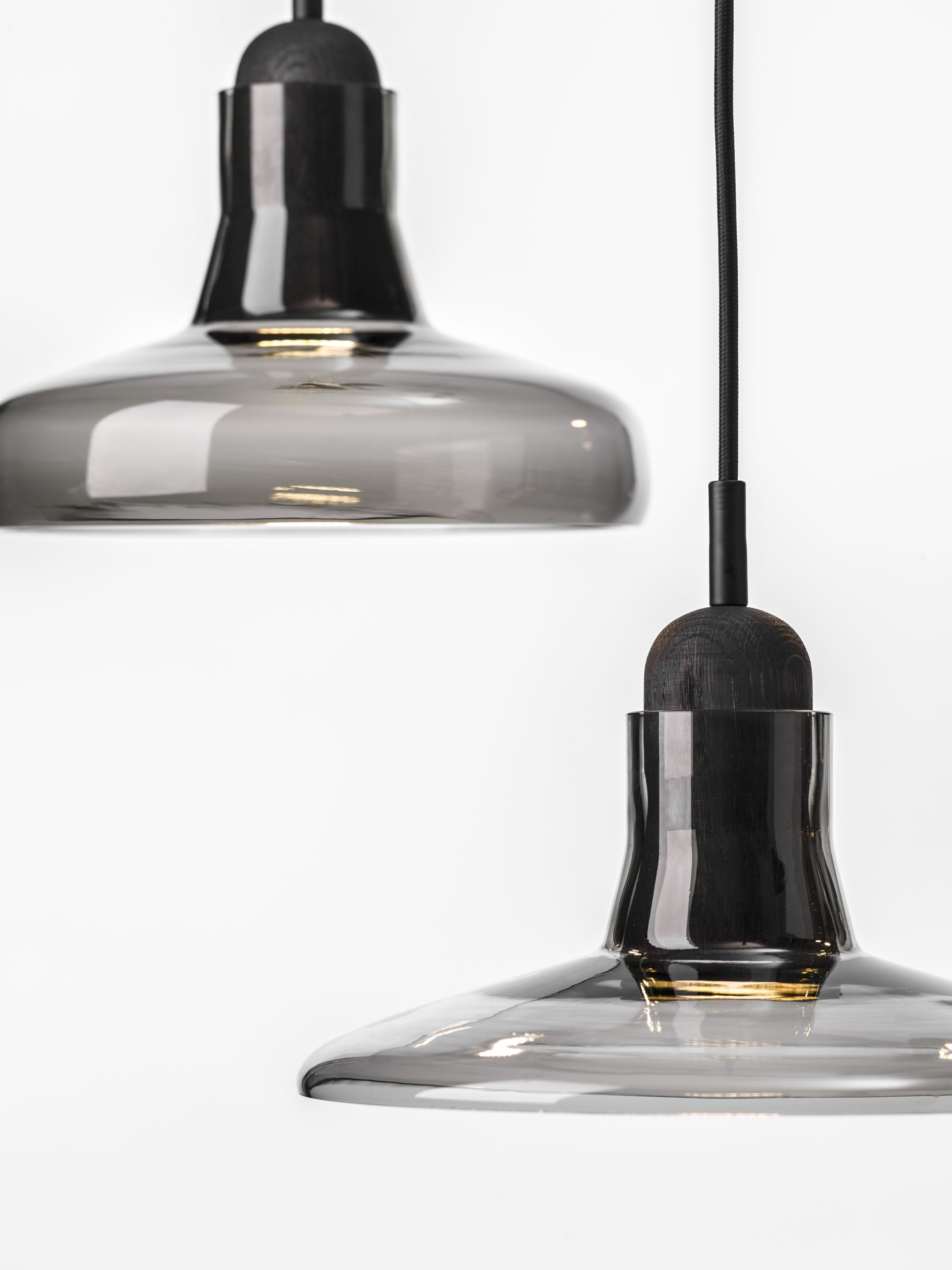 Shadows hanging lamp - set ring shiny glass