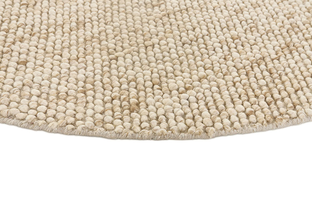 Bubbles beige beige round rug