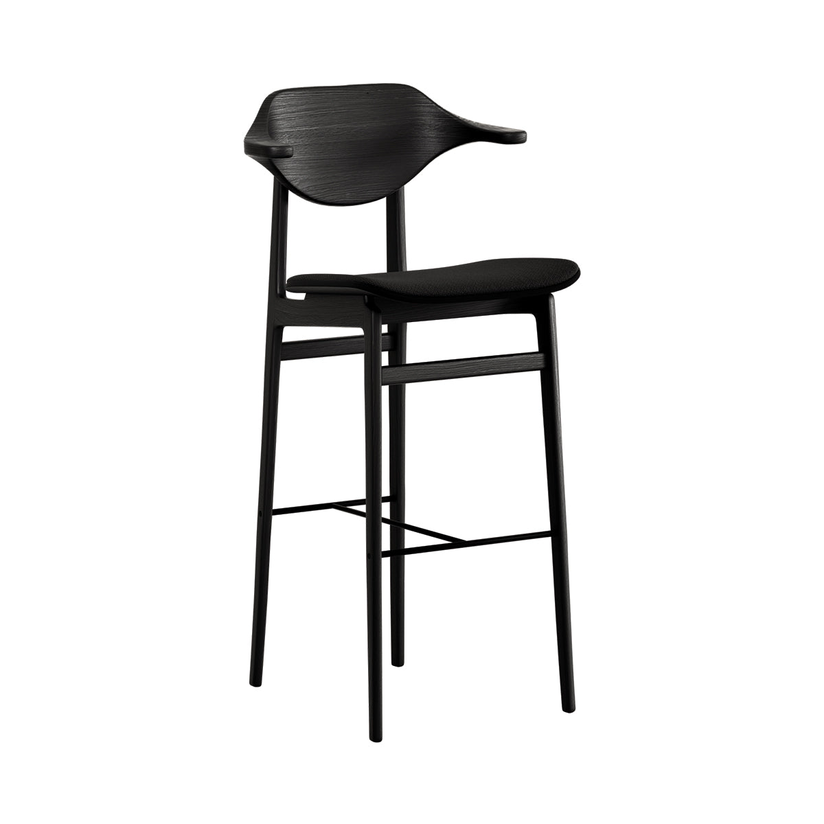 Customized BUFALA stool with a wooden base