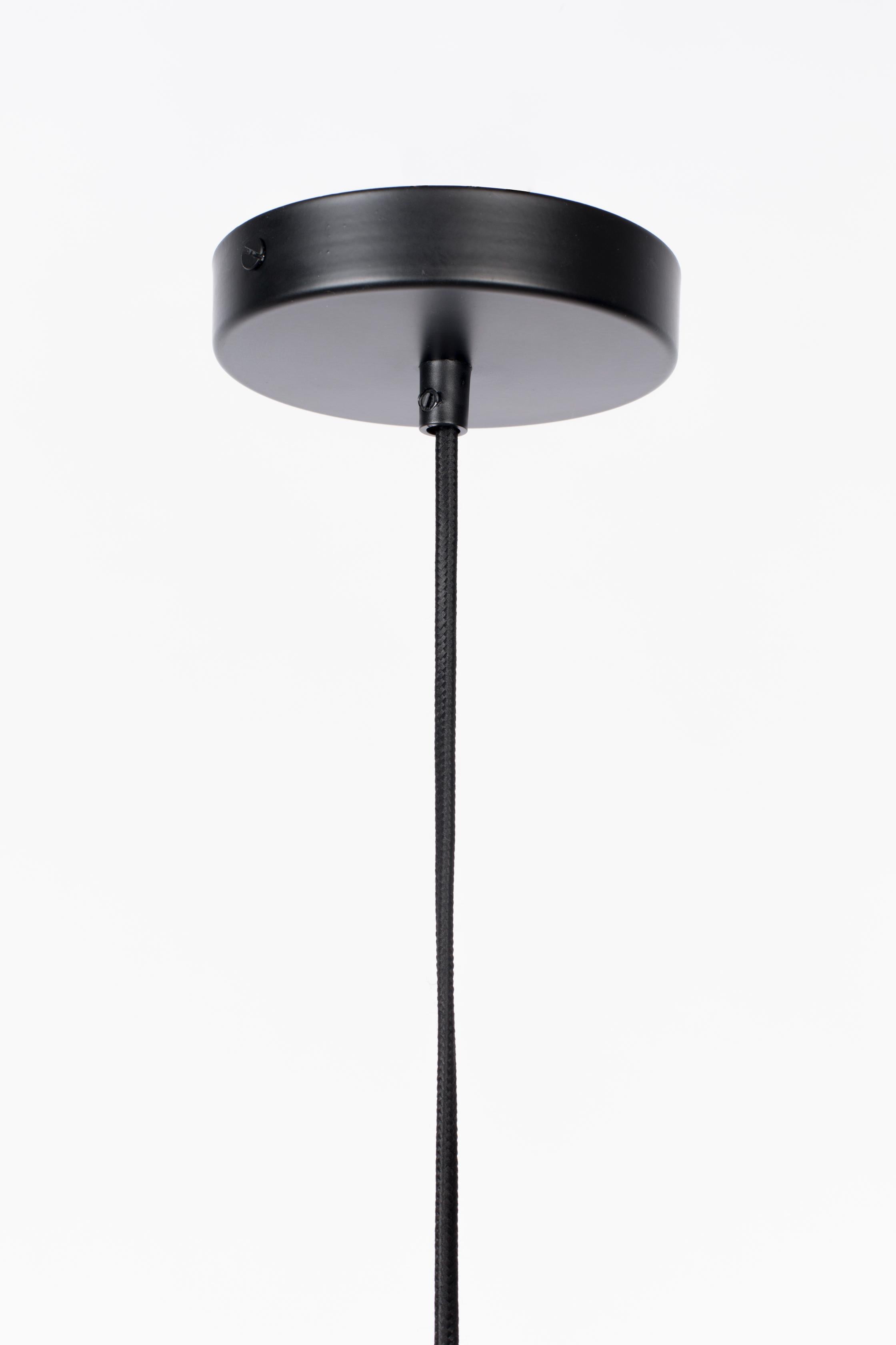 BUMBLE pendant lamp in burgundy with black finish