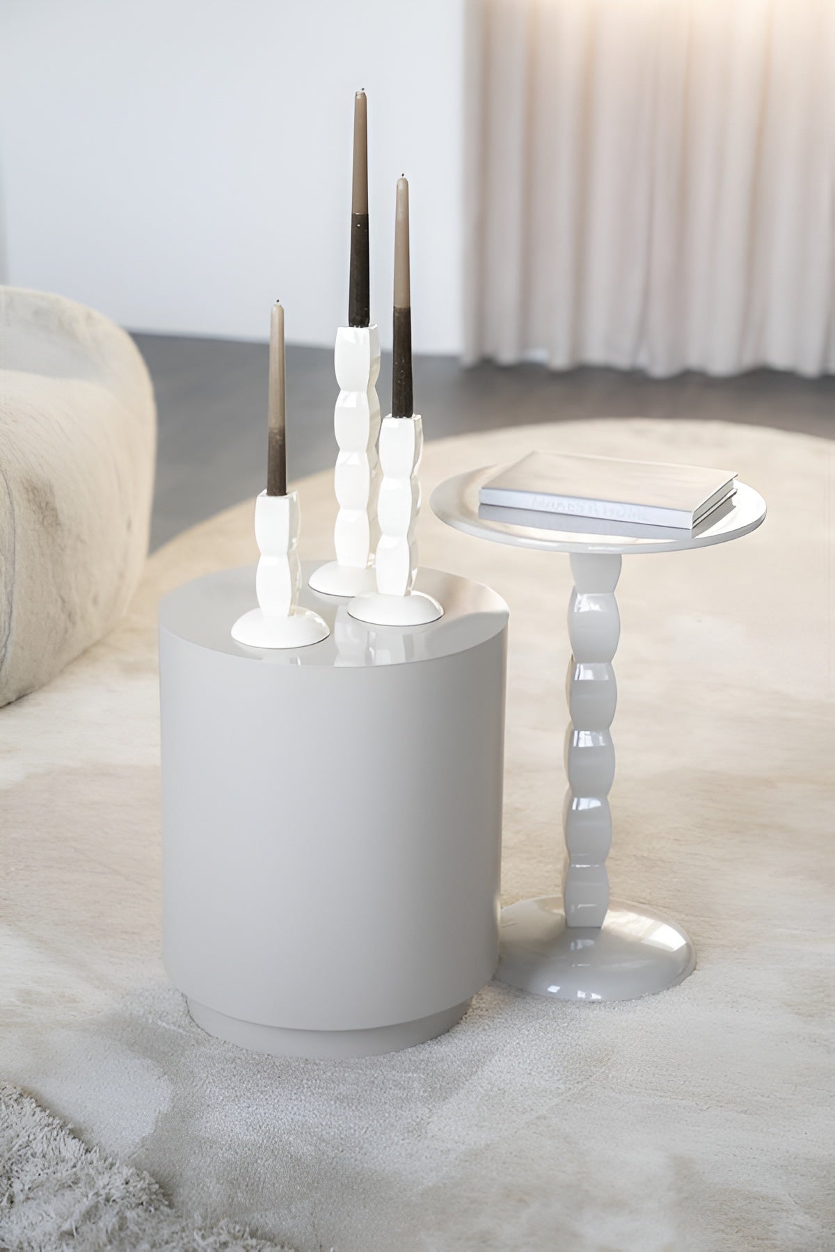 PRINZ taupe side table