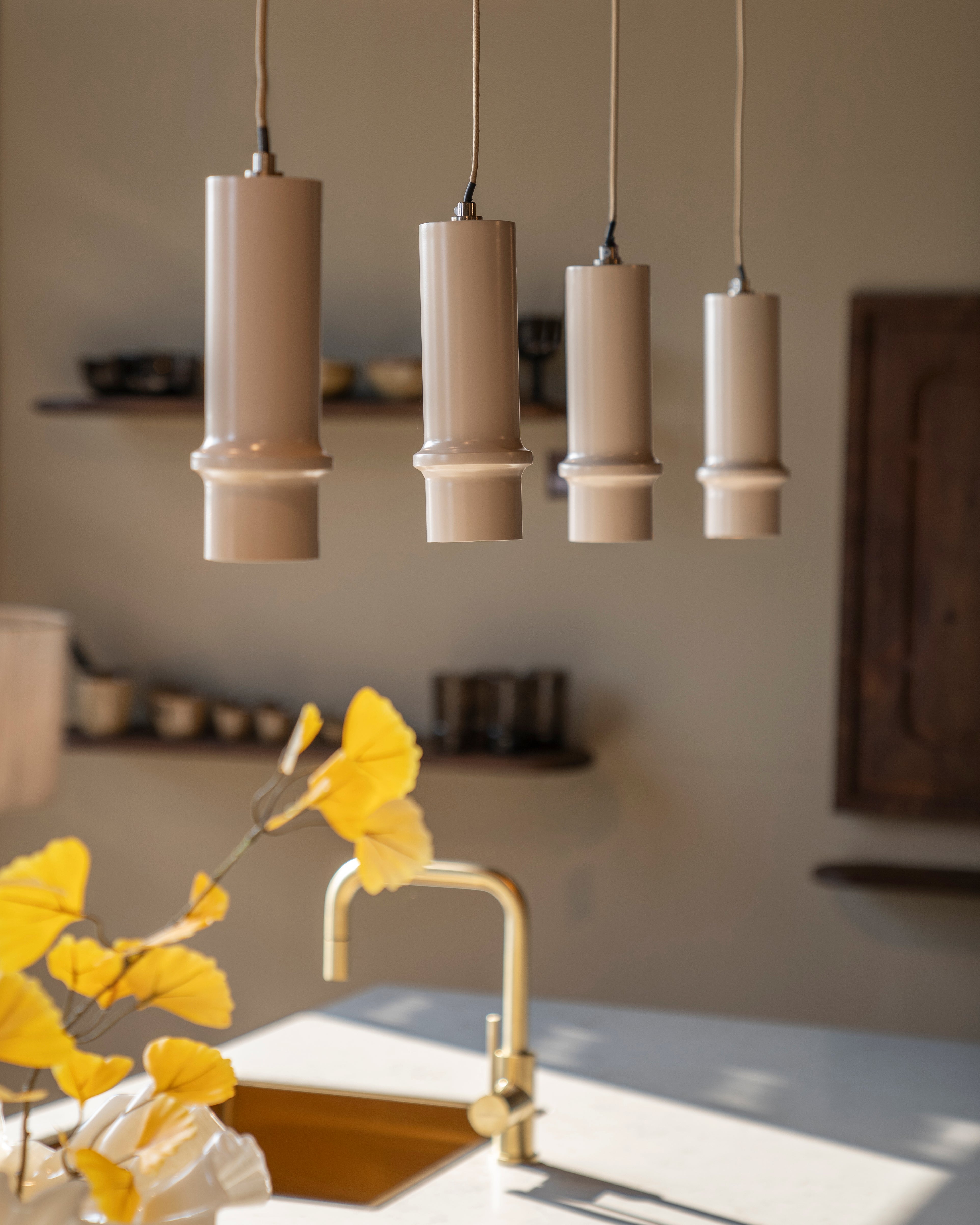 Pendelleuchte CYLIN beige