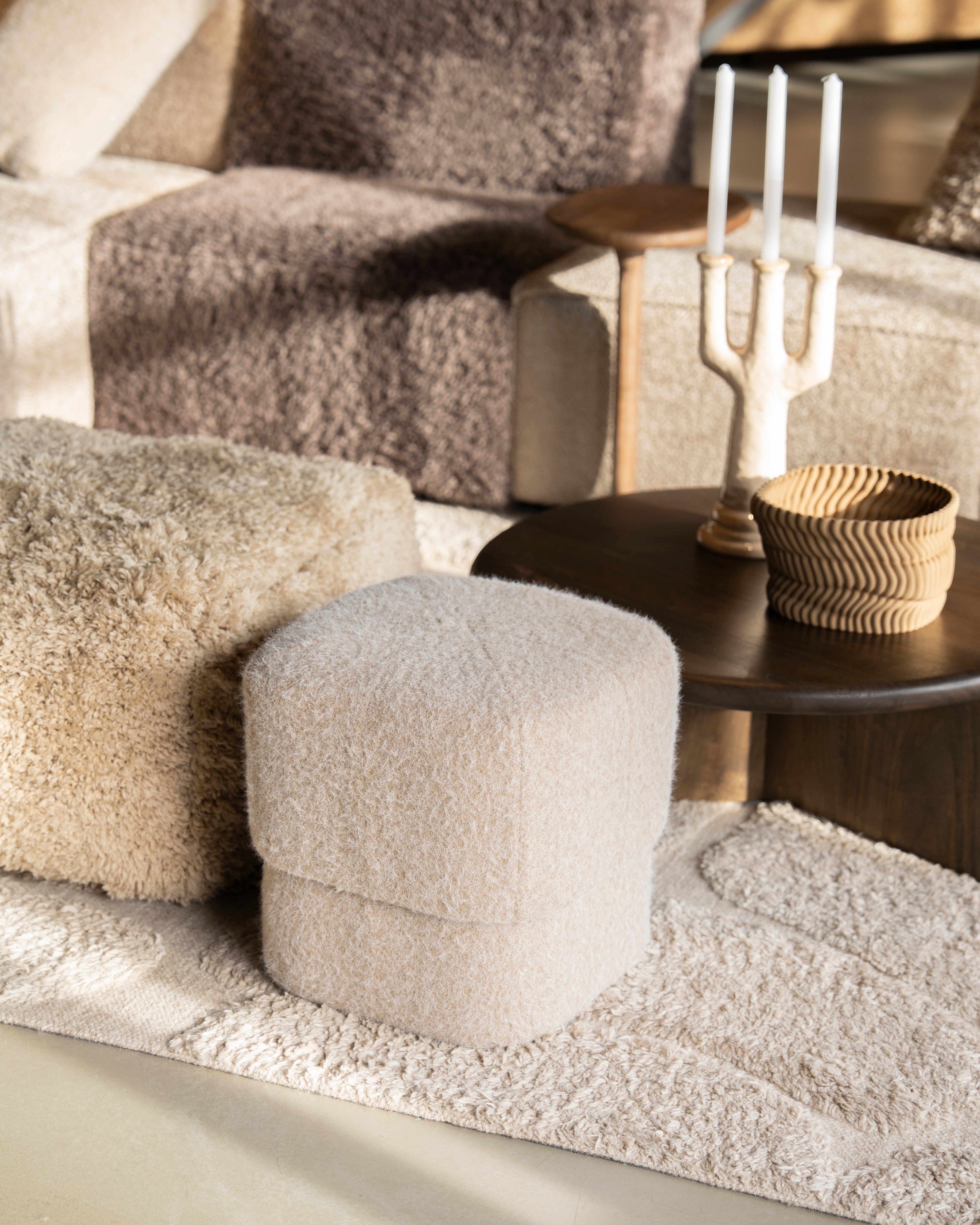 KELSO Cream Pouf