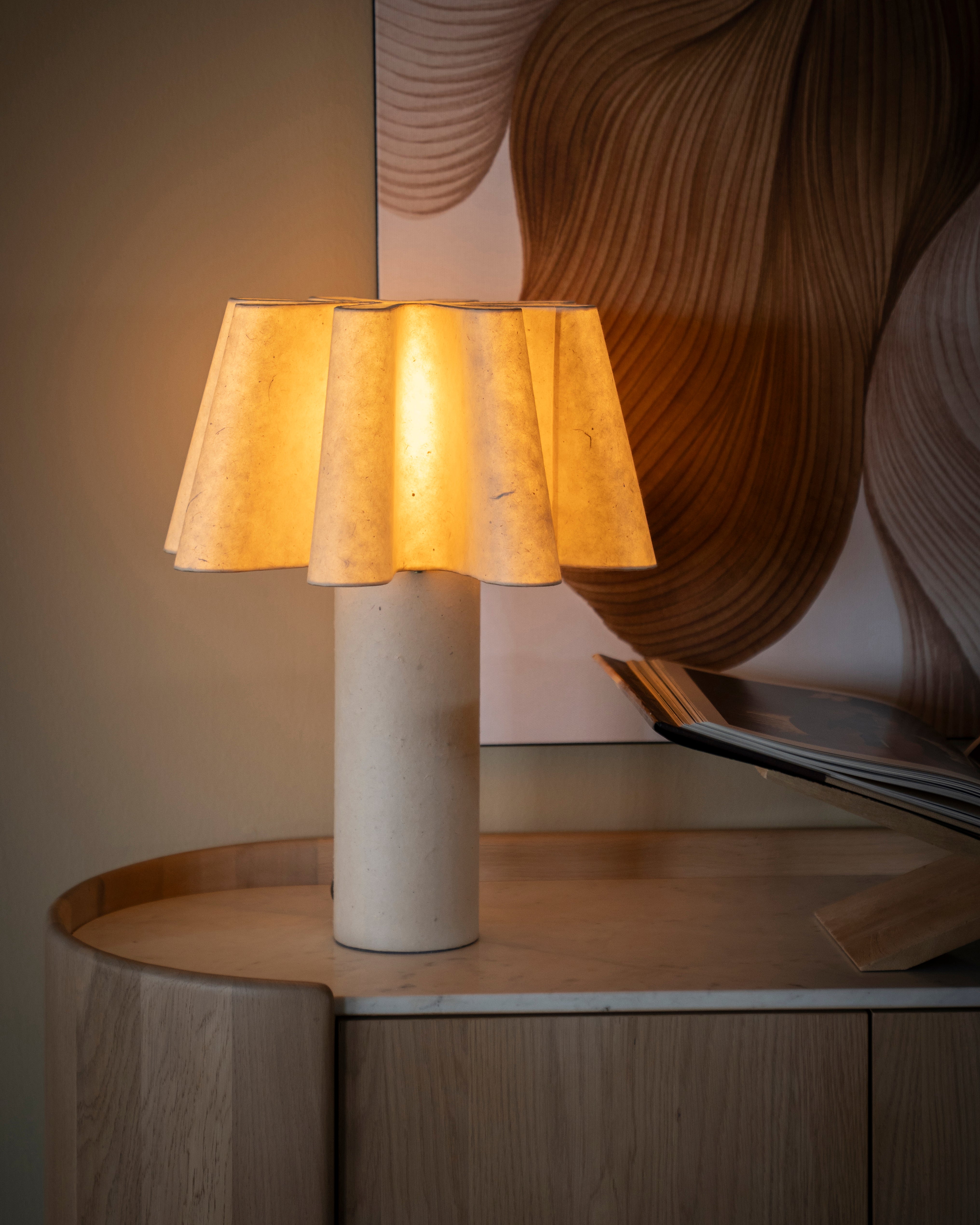 Tischlampe MEANDER beige