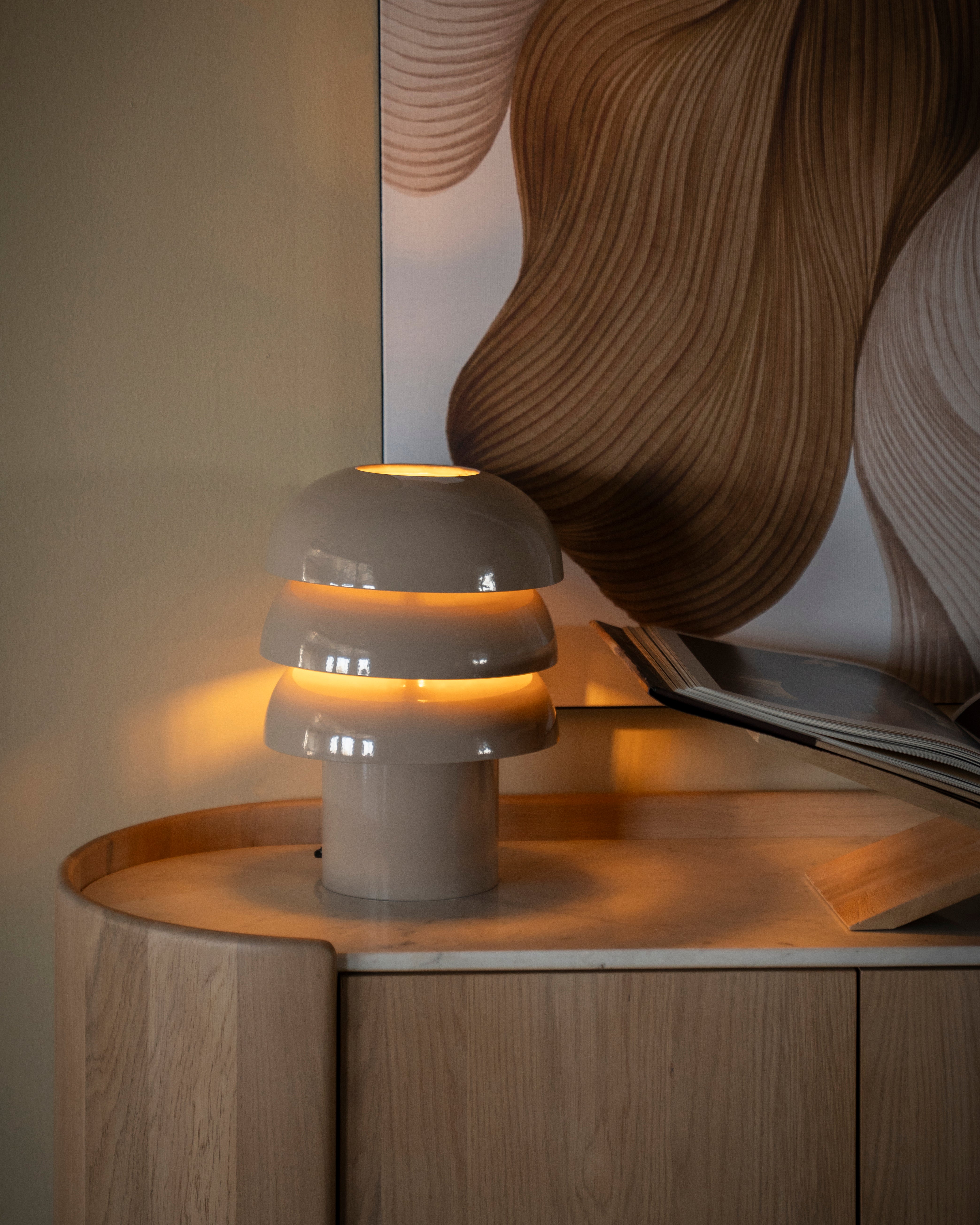 Tischlampe CURO beige