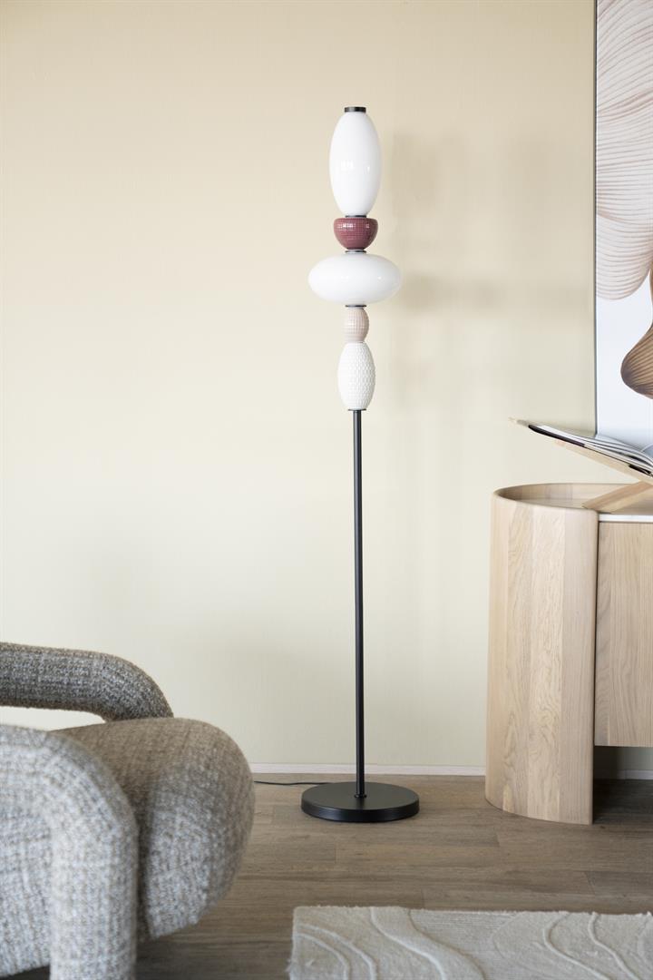 Stehlampe GARCA cremefarbene Keramik