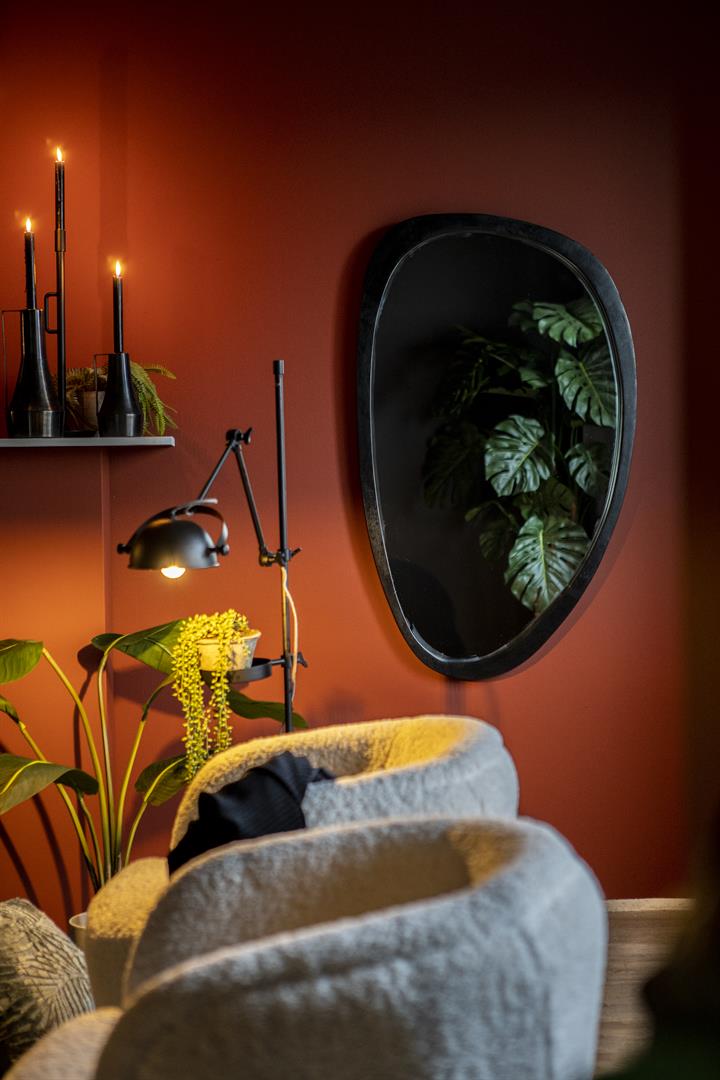 PLECTO Mirror black mango wood