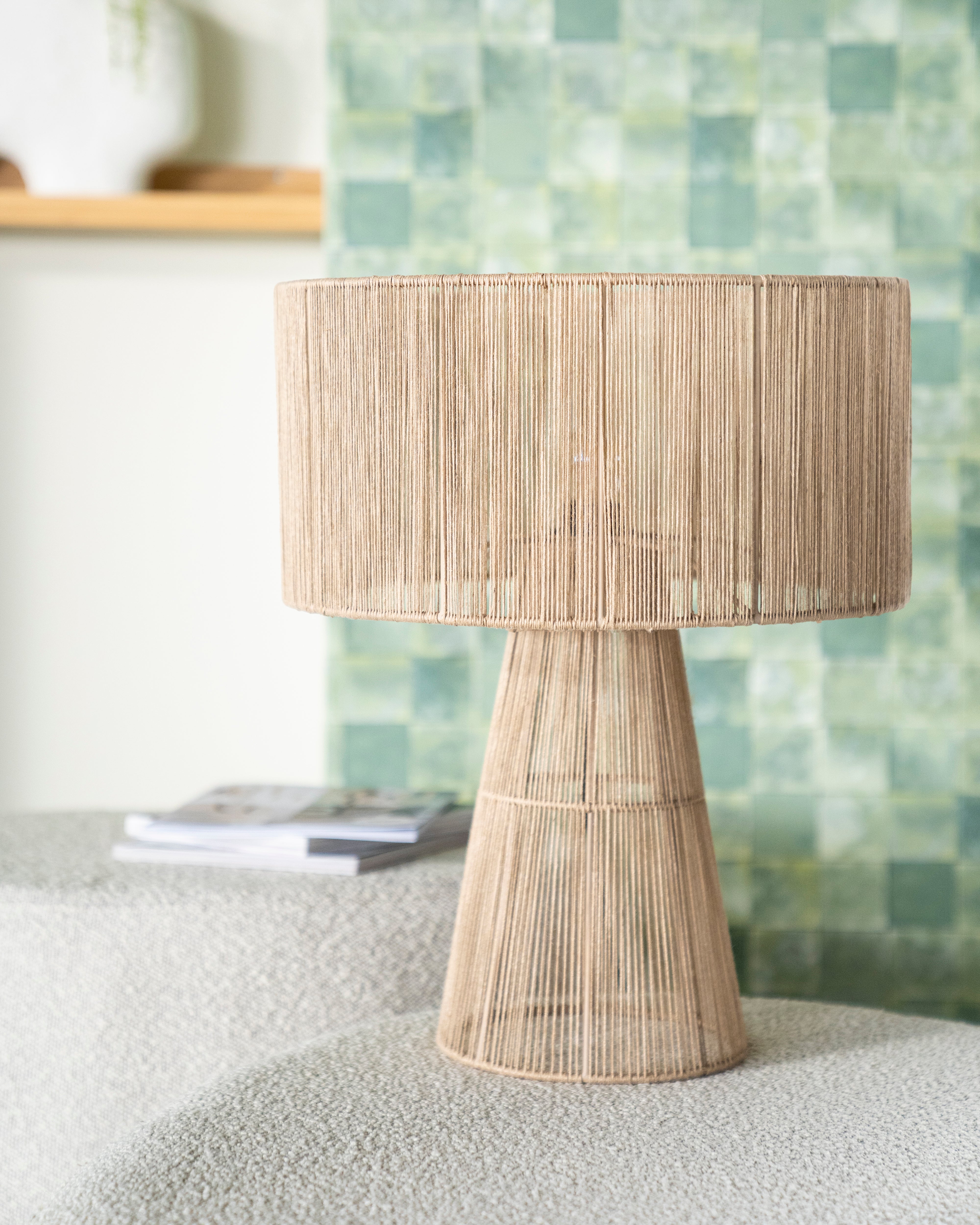 Tischlampe OSHU Jute