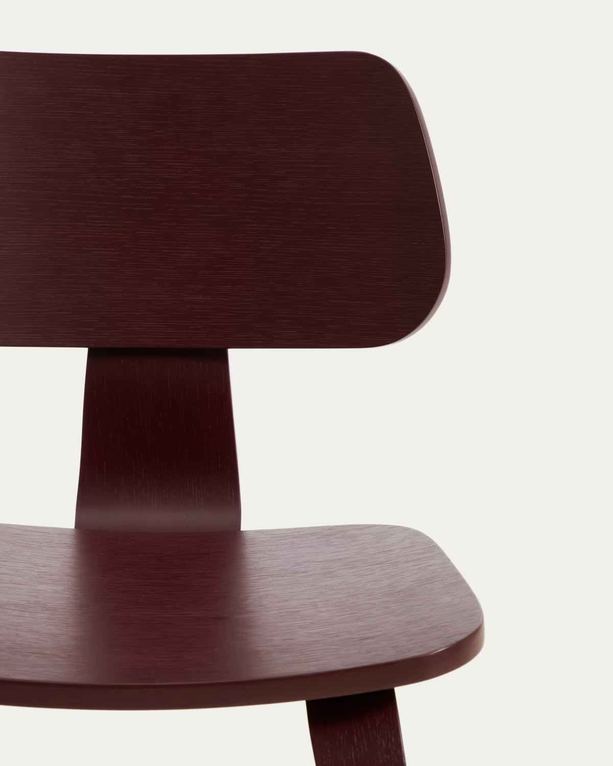 GENA Chair in Burgundy with Oak Veneer